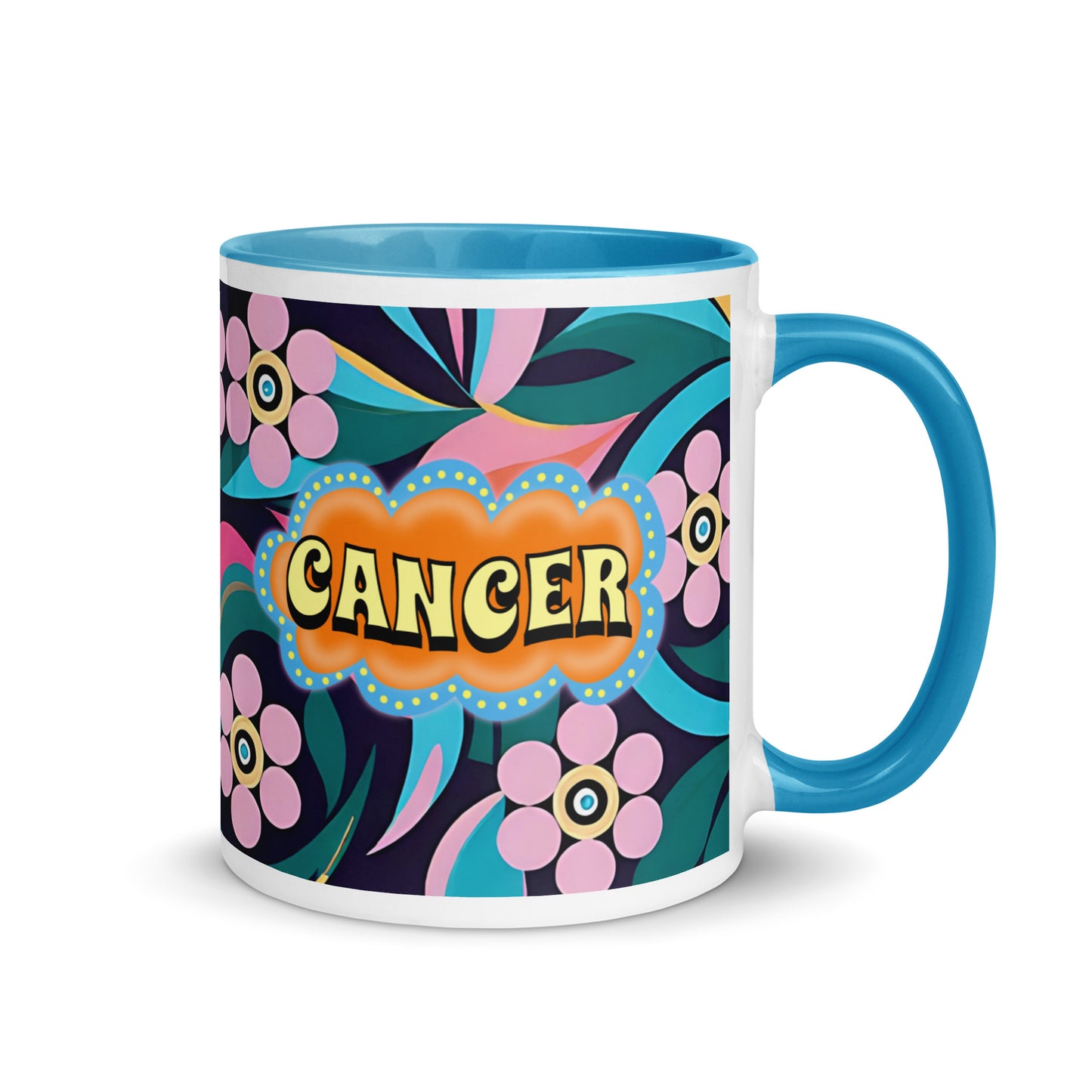 Cancer Zodiac Evil Eye Mug with Color Inside