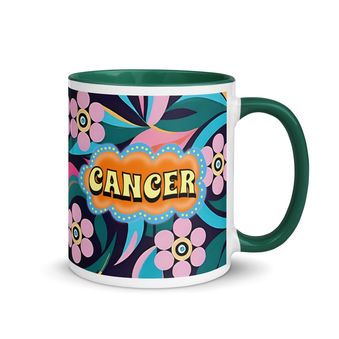 Cancer Zodiac Evil Eye Mug with Color Inside