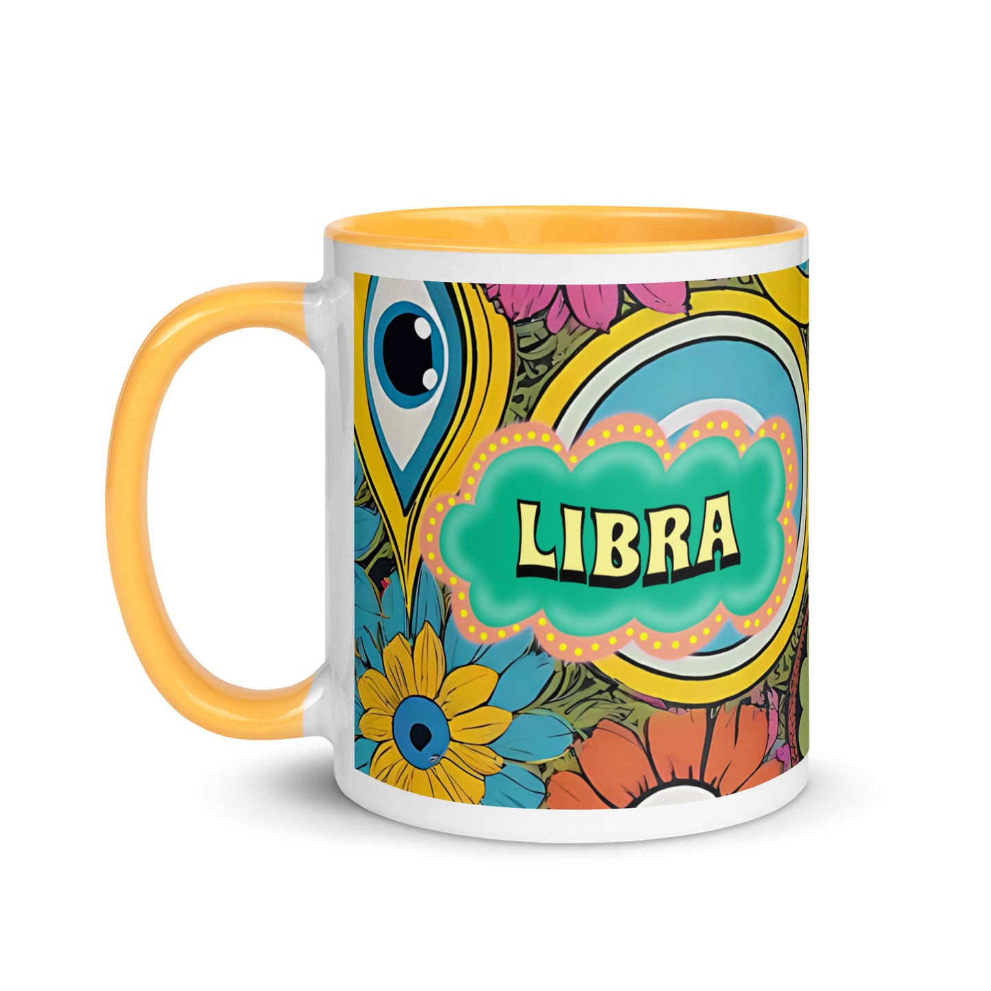 Libra Zodiac Evil Eye Mug with Color Inside