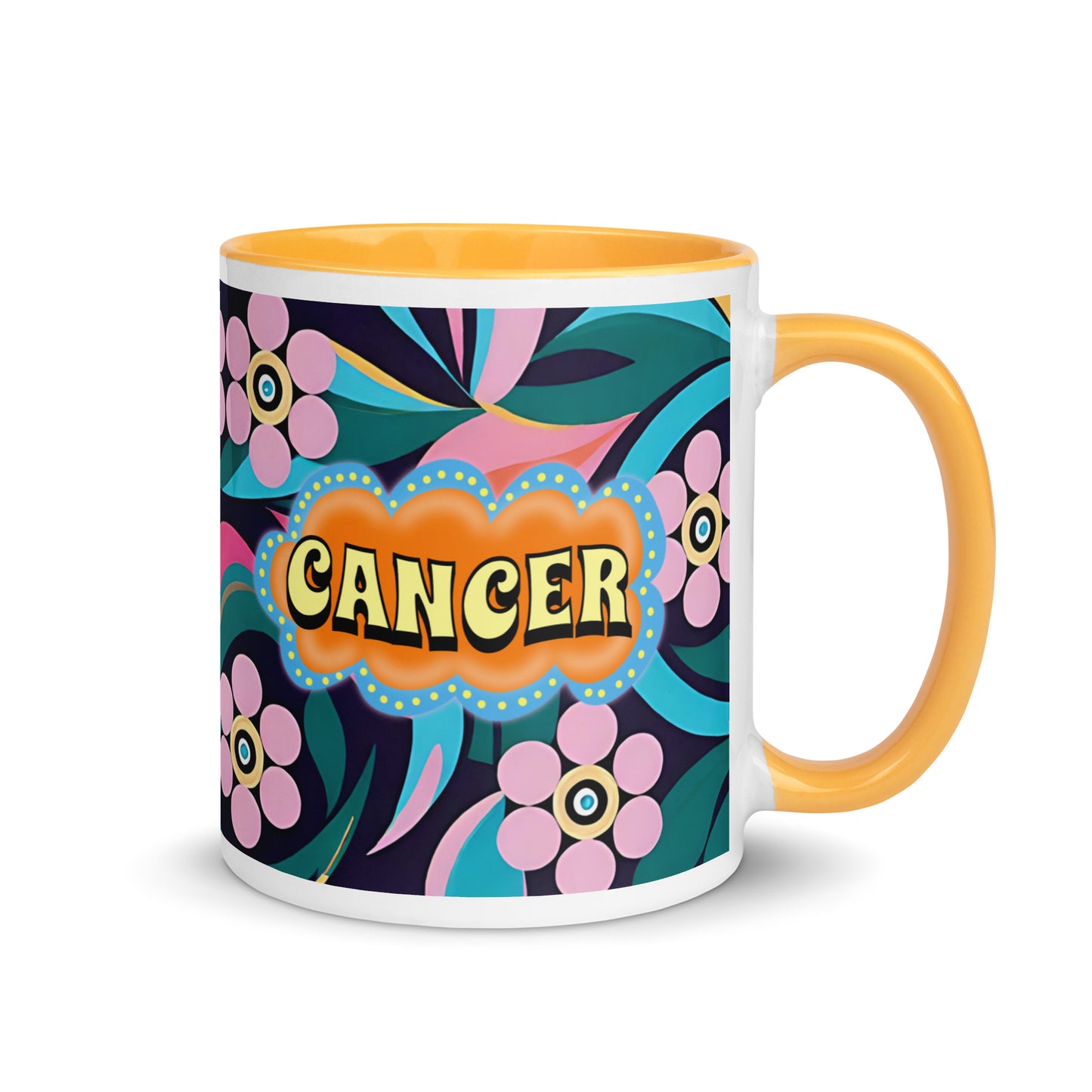 Cancer Zodiac Evil Eye Mug with Color Inside