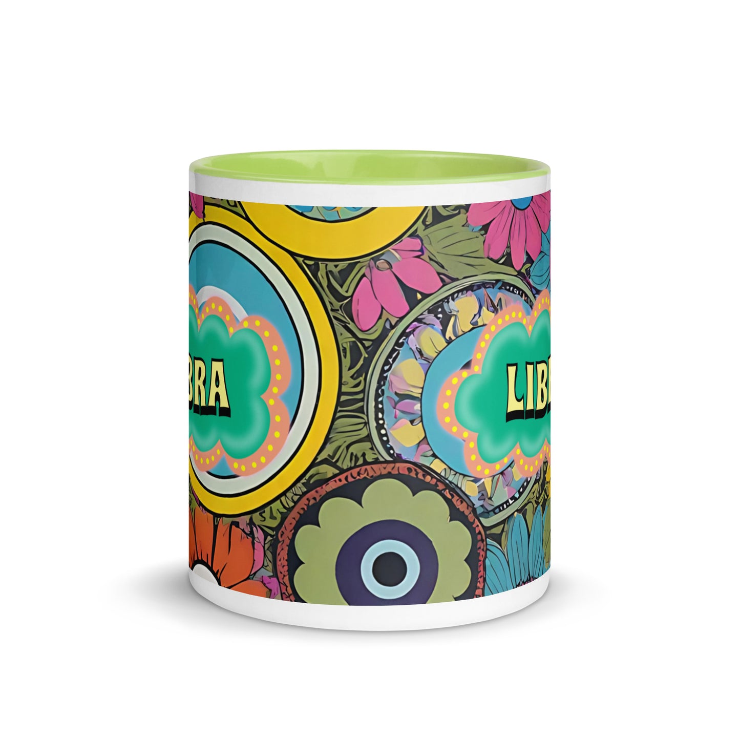 Libra Zodiac Evil Eye Mug with Color Inside