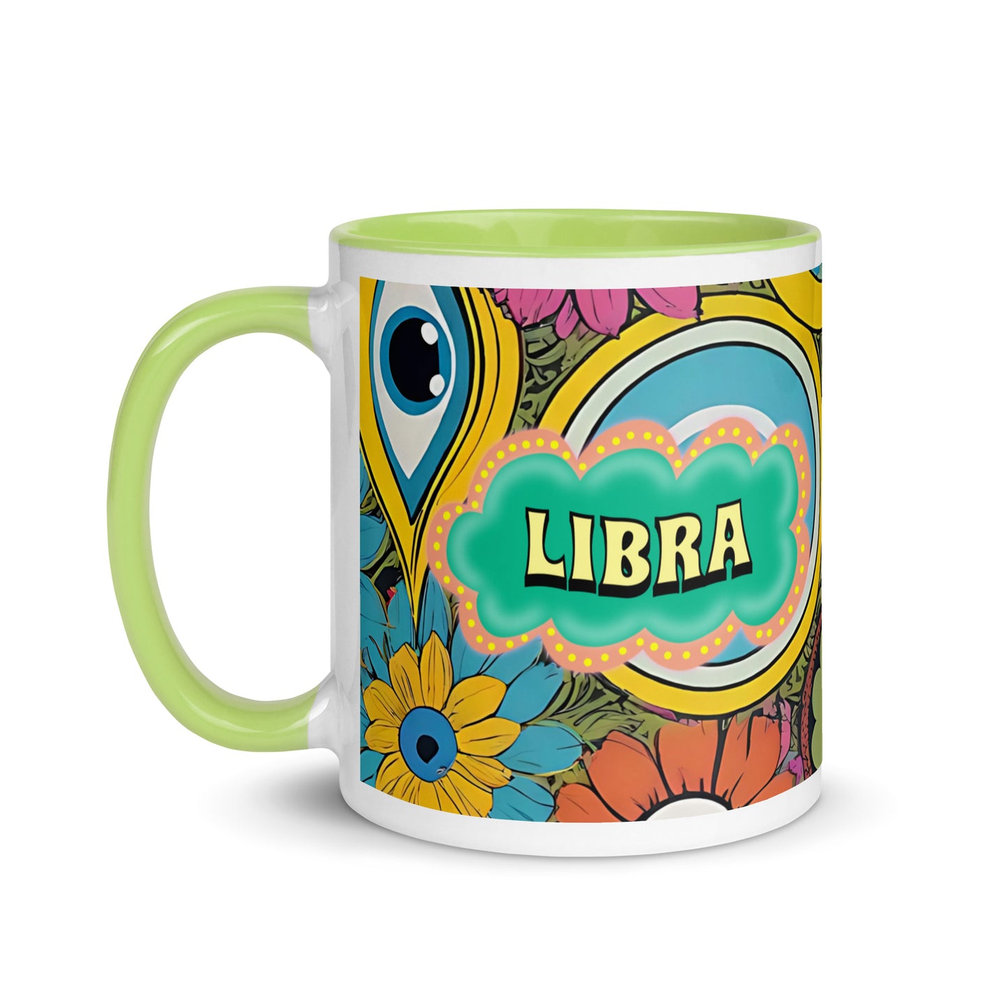 Libra Zodiac Evil Eye Mug with Color Inside