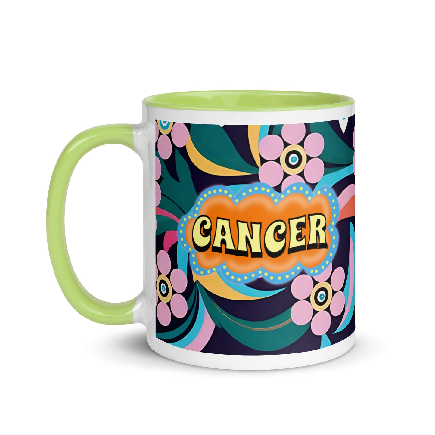 Cancer Zodiac Evil Eye Mug with Color Inside