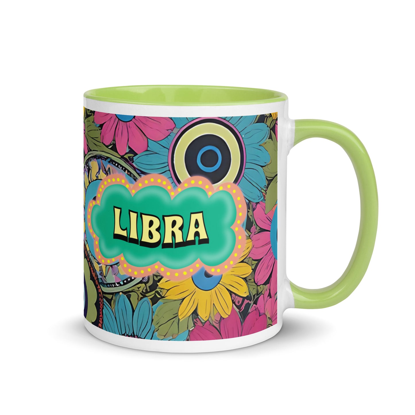 Libra Zodiac Evil Eye Mug with Color Inside