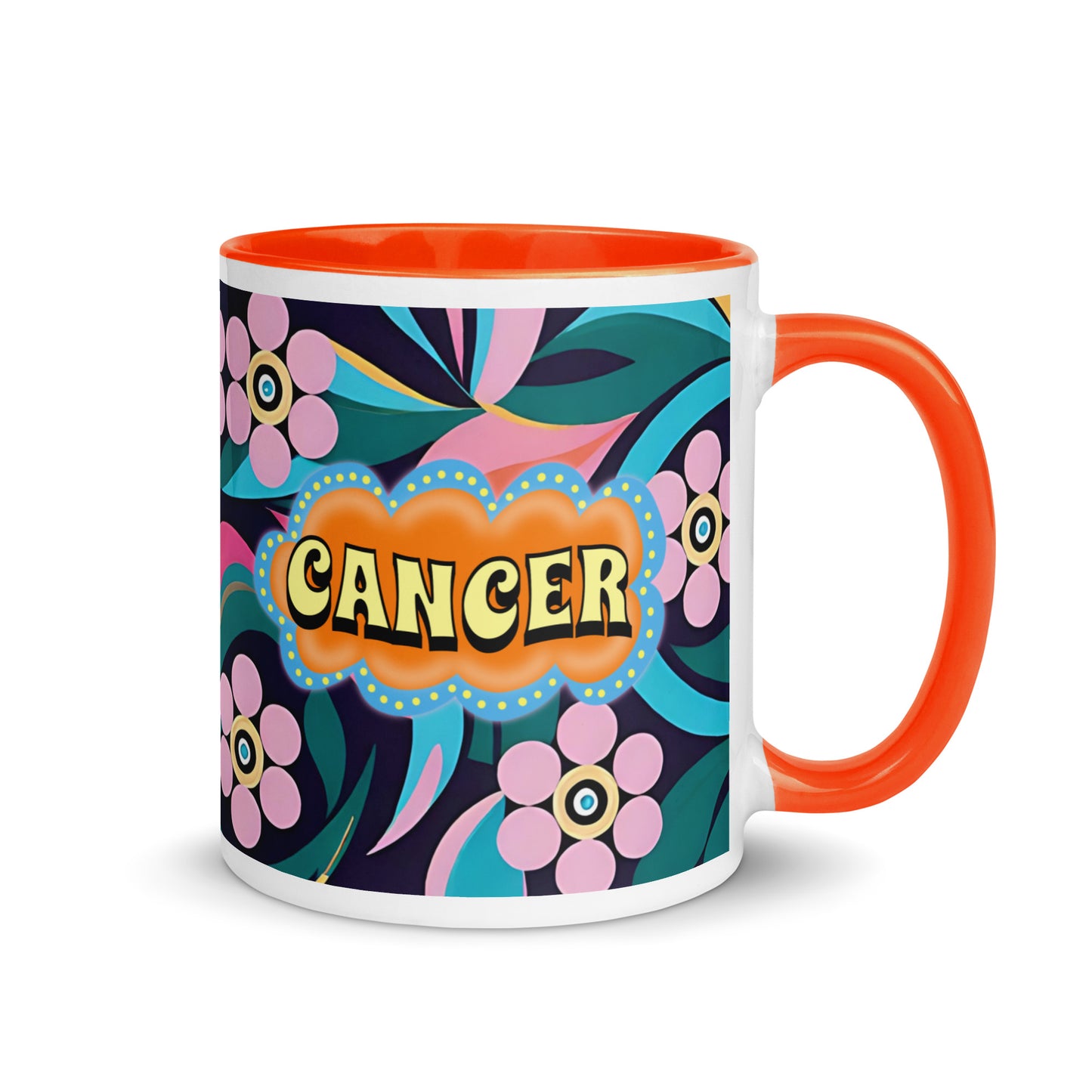 Cancer Zodiac Evil Eye Mug with Color Inside