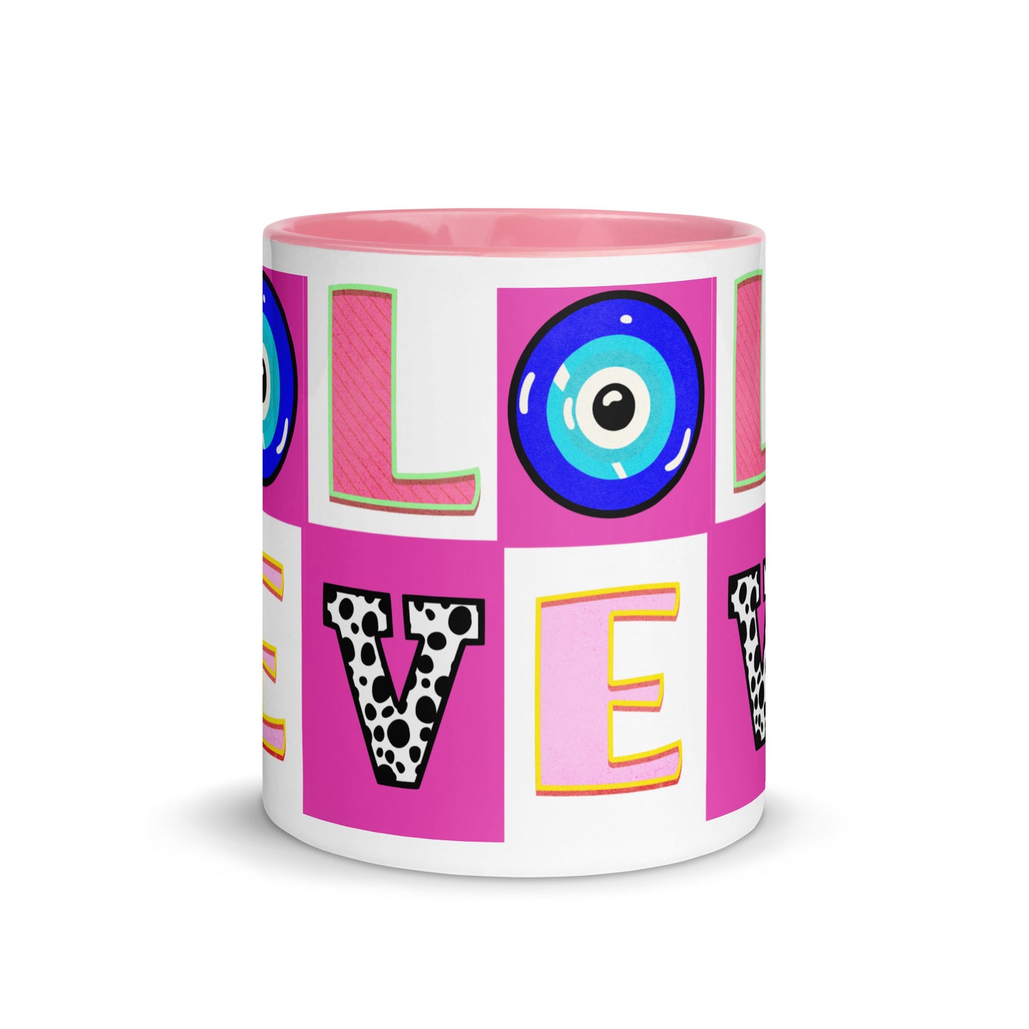 Love With Eye Mug with Color Inside