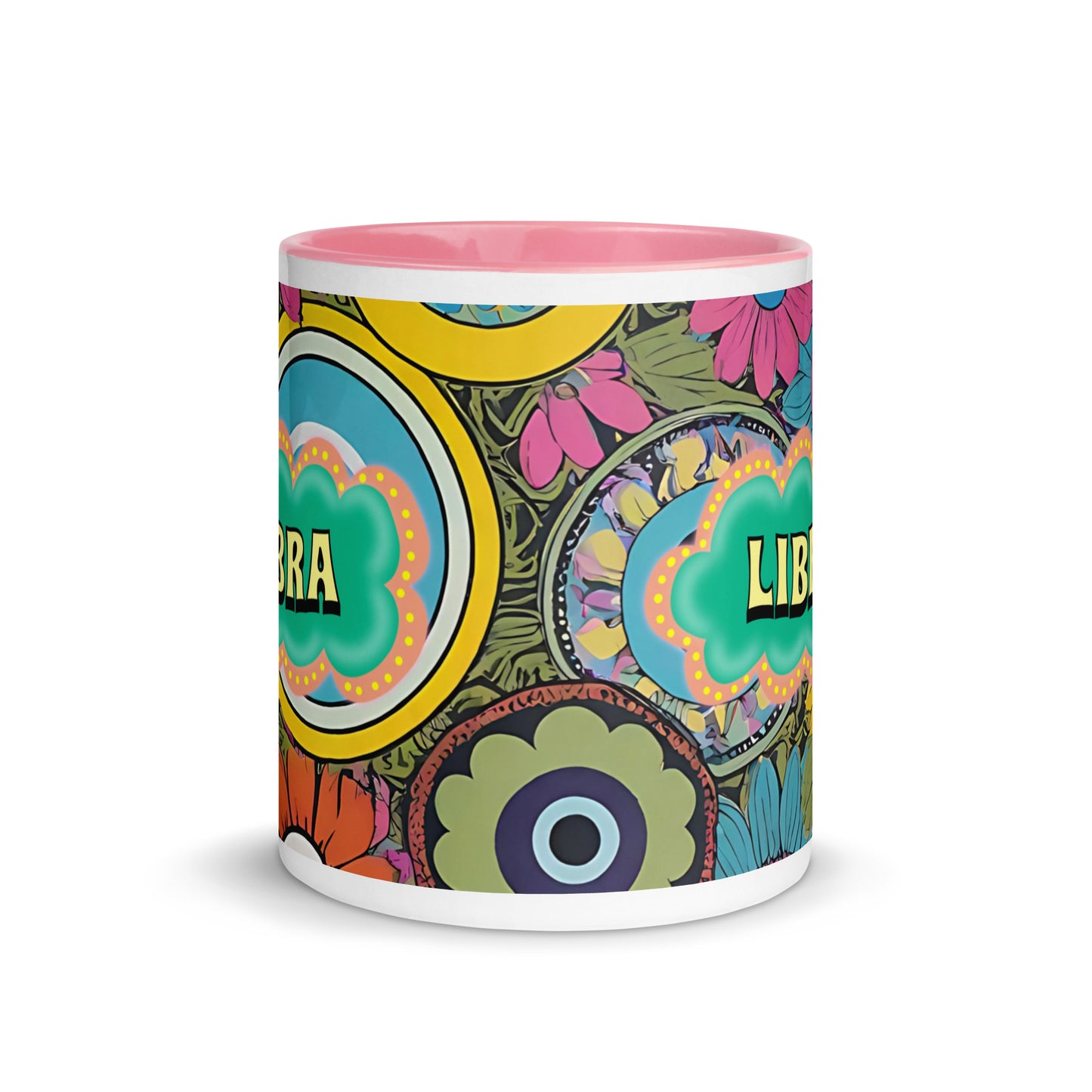 Libra Zodiac Evil Eye Mug with Color Inside