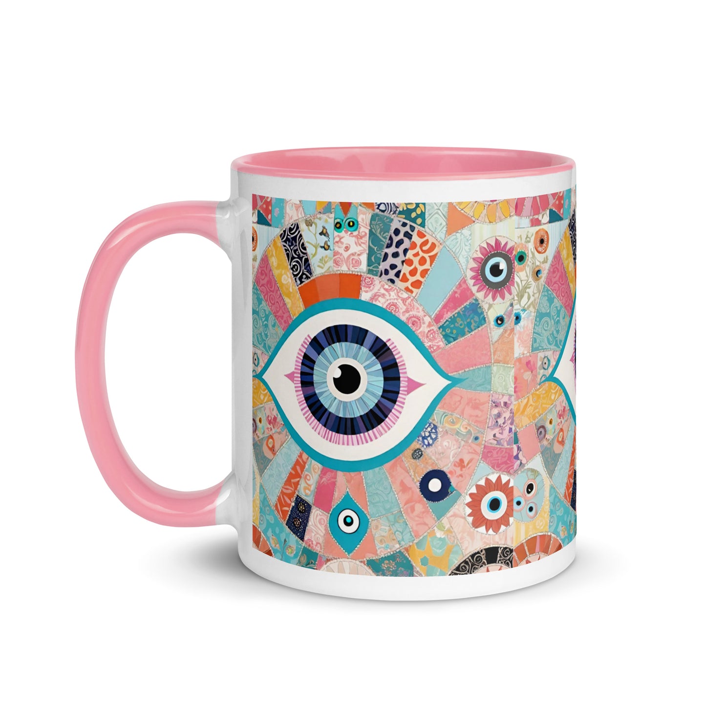 Patchwork Eye Mug with Color Inside