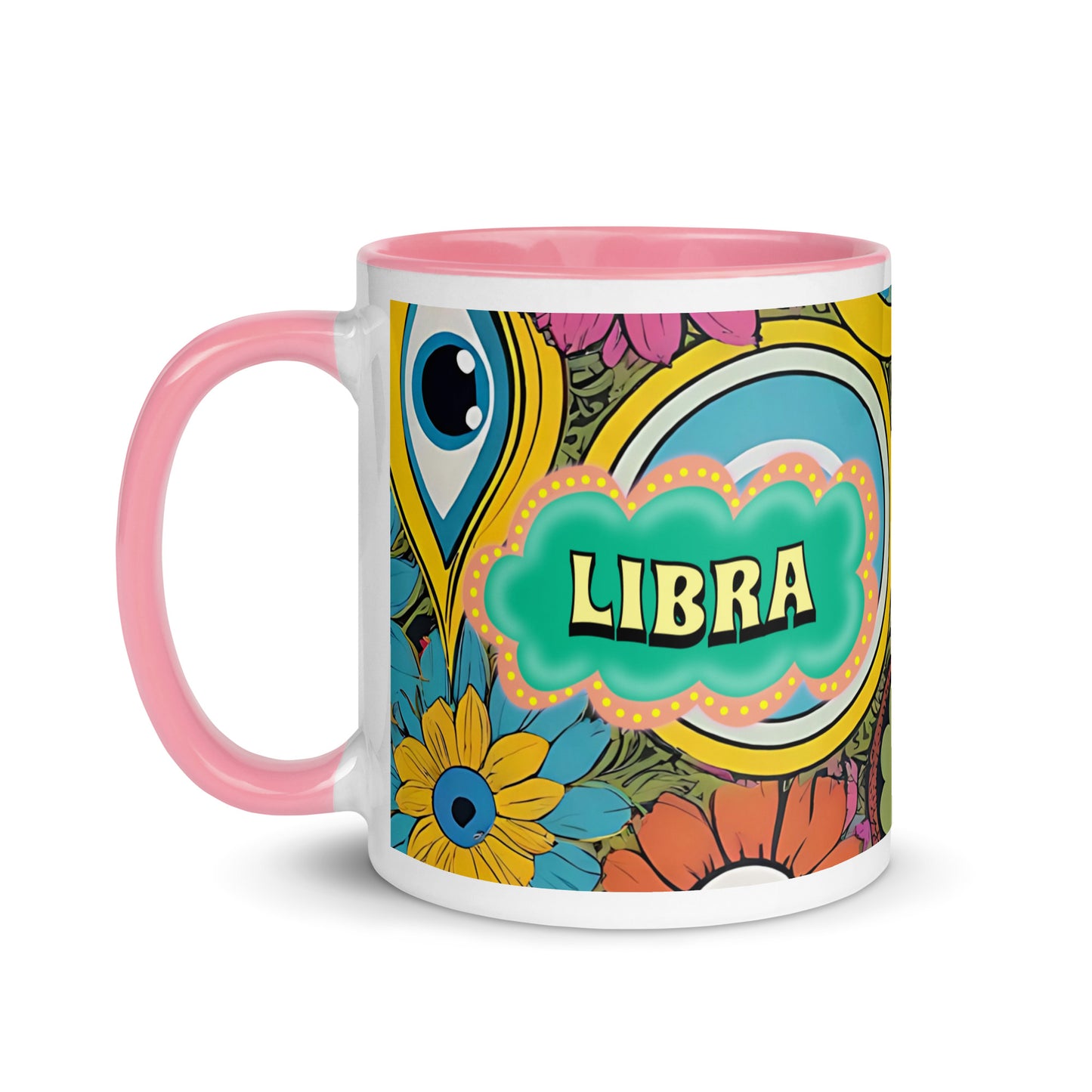 Libra Zodiac Evil Eye Mug with Color Inside