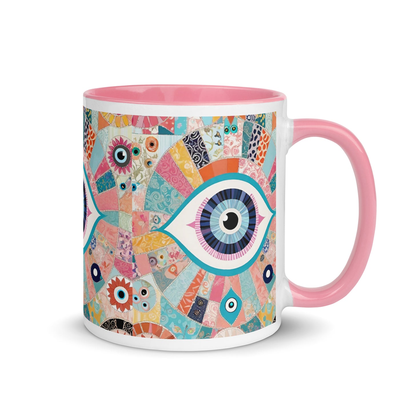 Patchwork Eye Mug with Color Inside