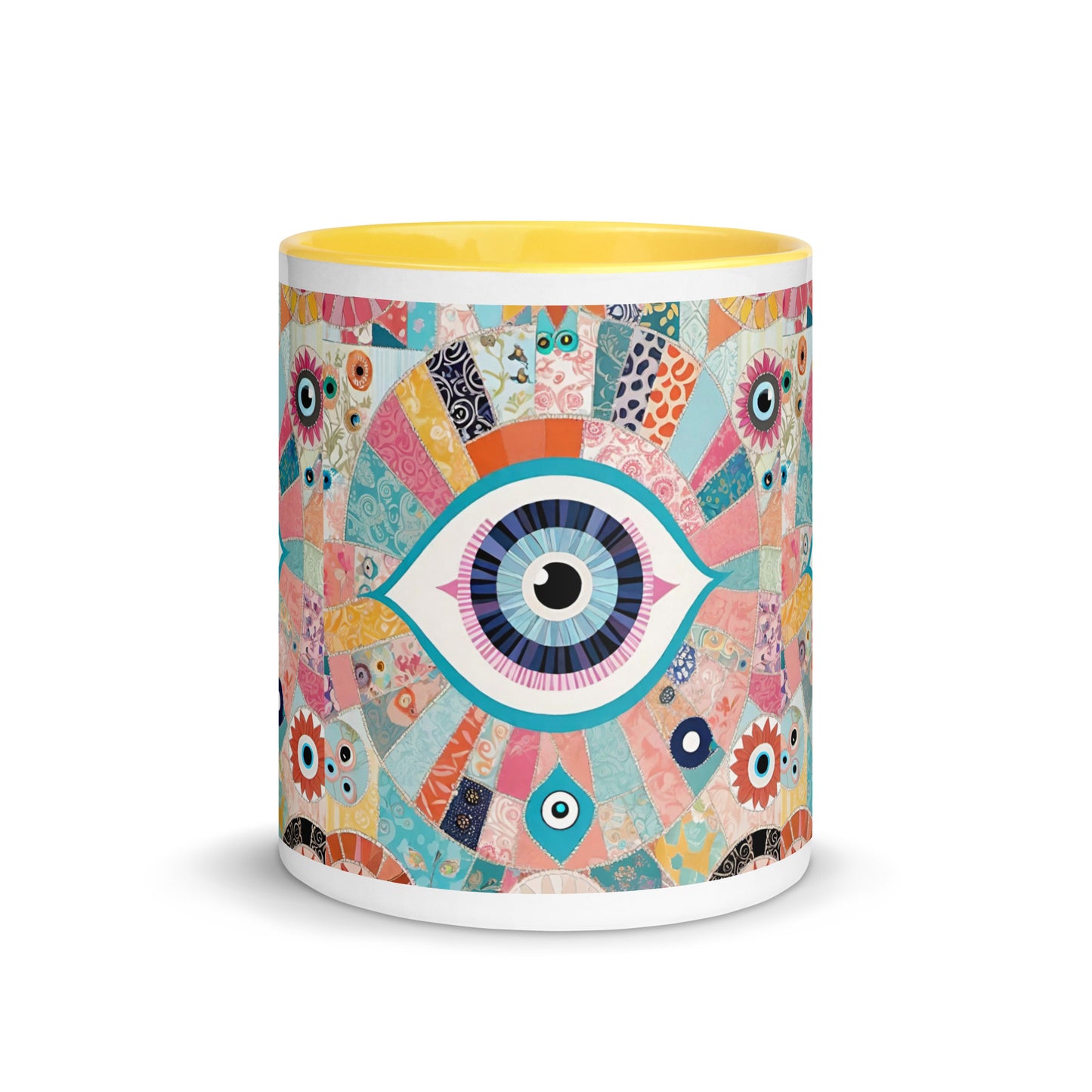 Patchwork Eye Mug with Color Inside