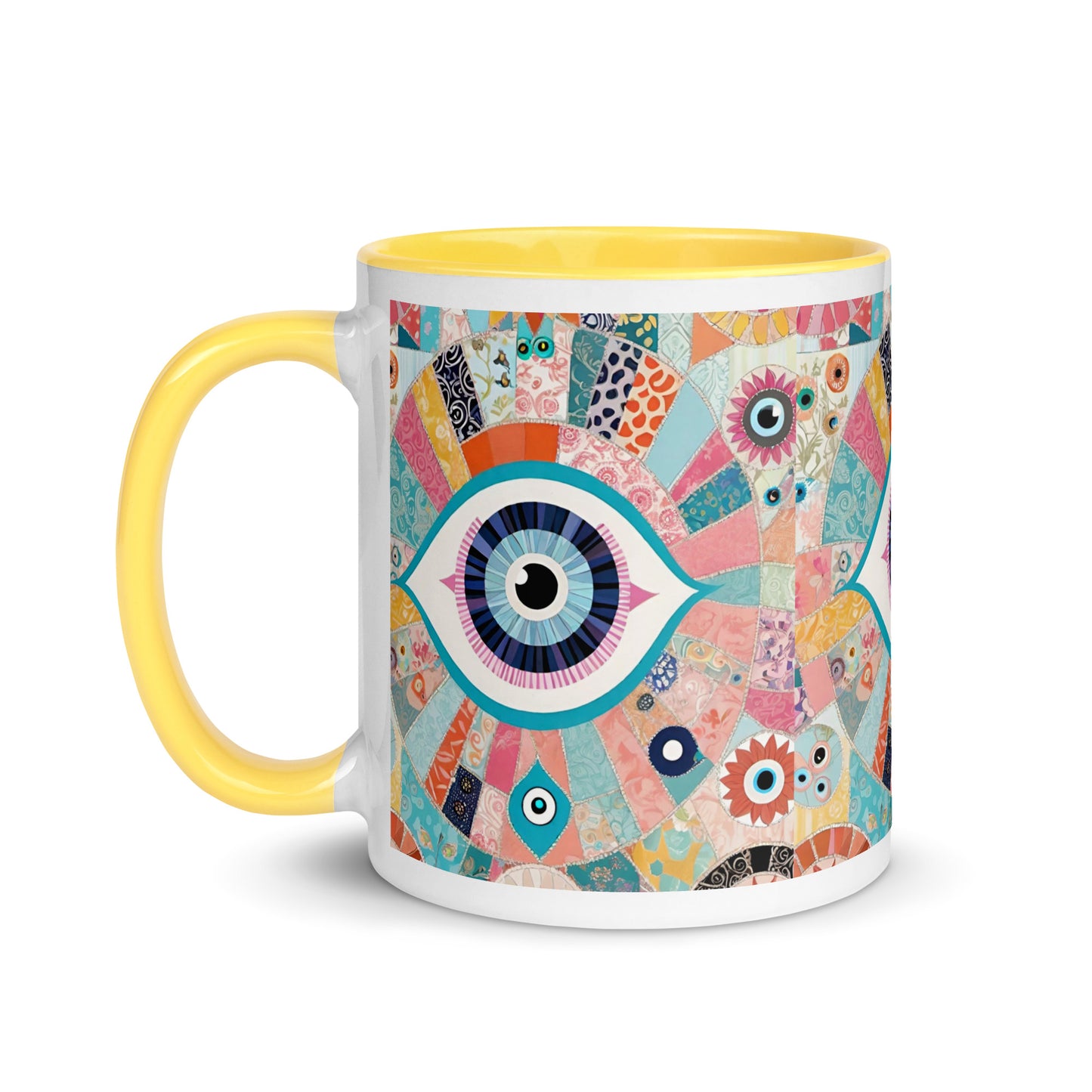 Patchwork Eye Mug with Color Inside