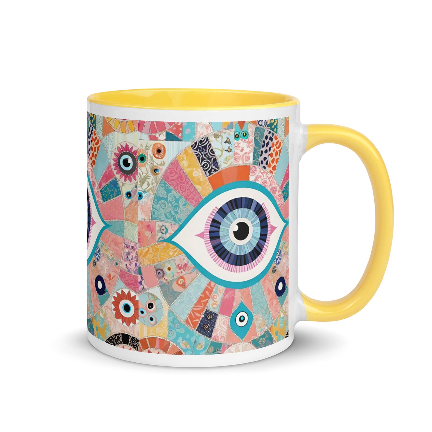 Patchwork Eye Mug with Color Inside