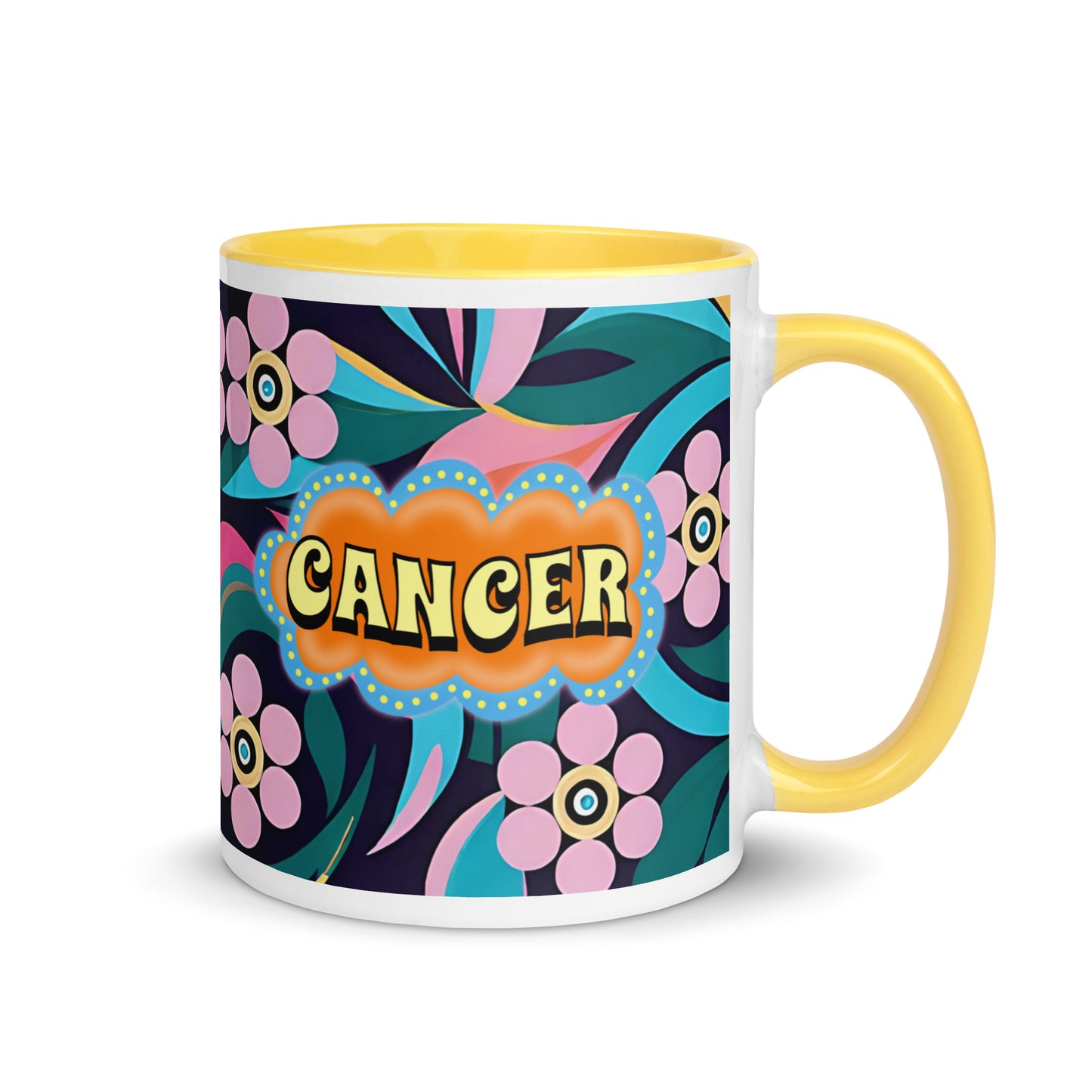 Cancer Zodiac Evil Eye Mug with Color Inside