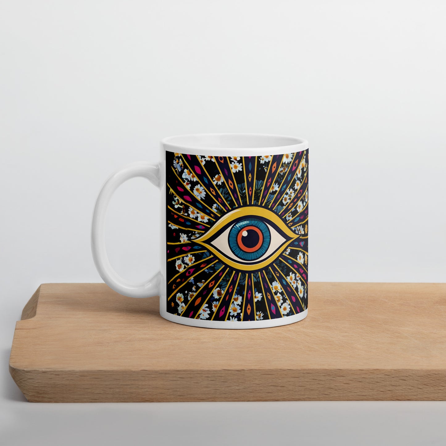 Eye Of Nature White glossy mug