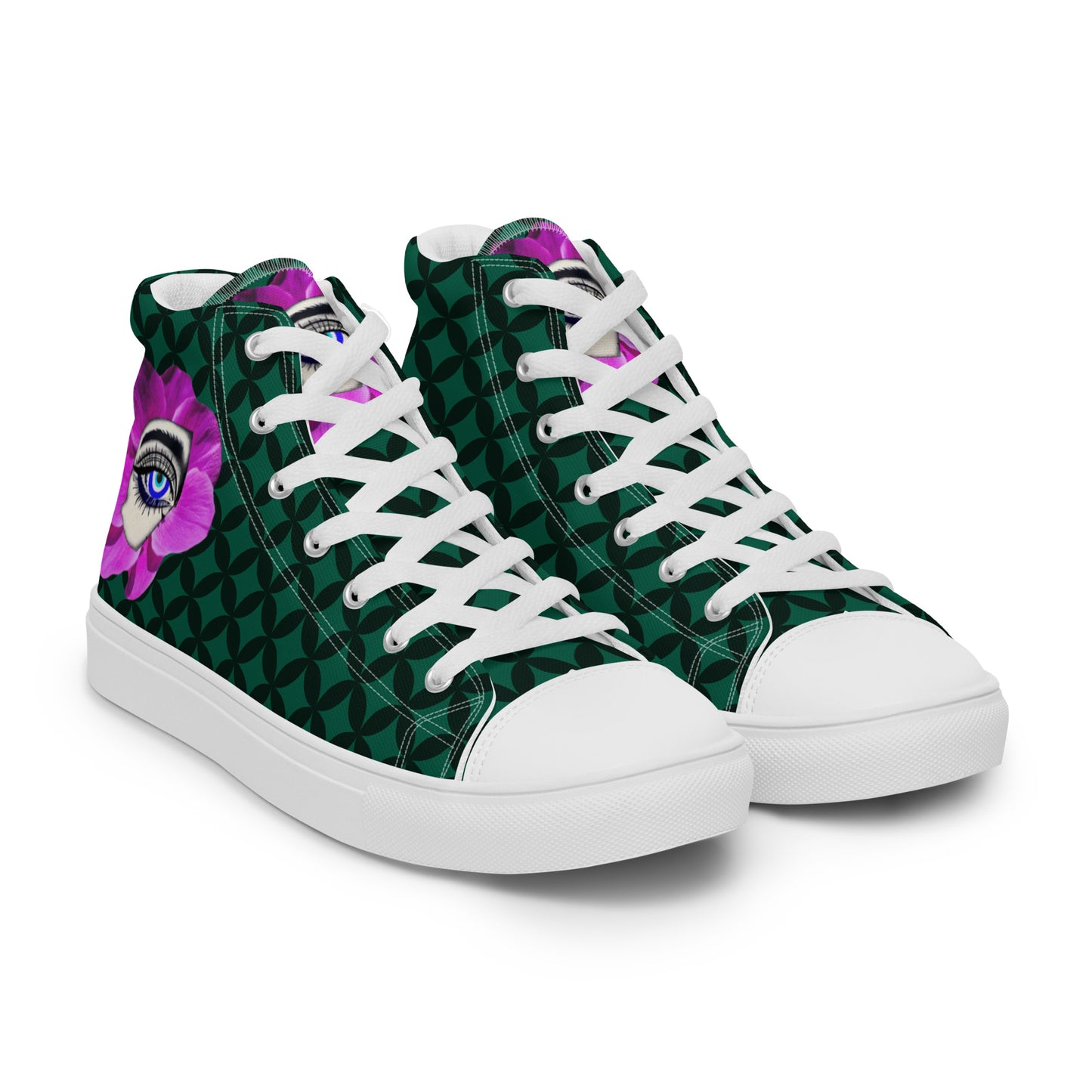 Bloom Eye Women’s high top canvas shoes