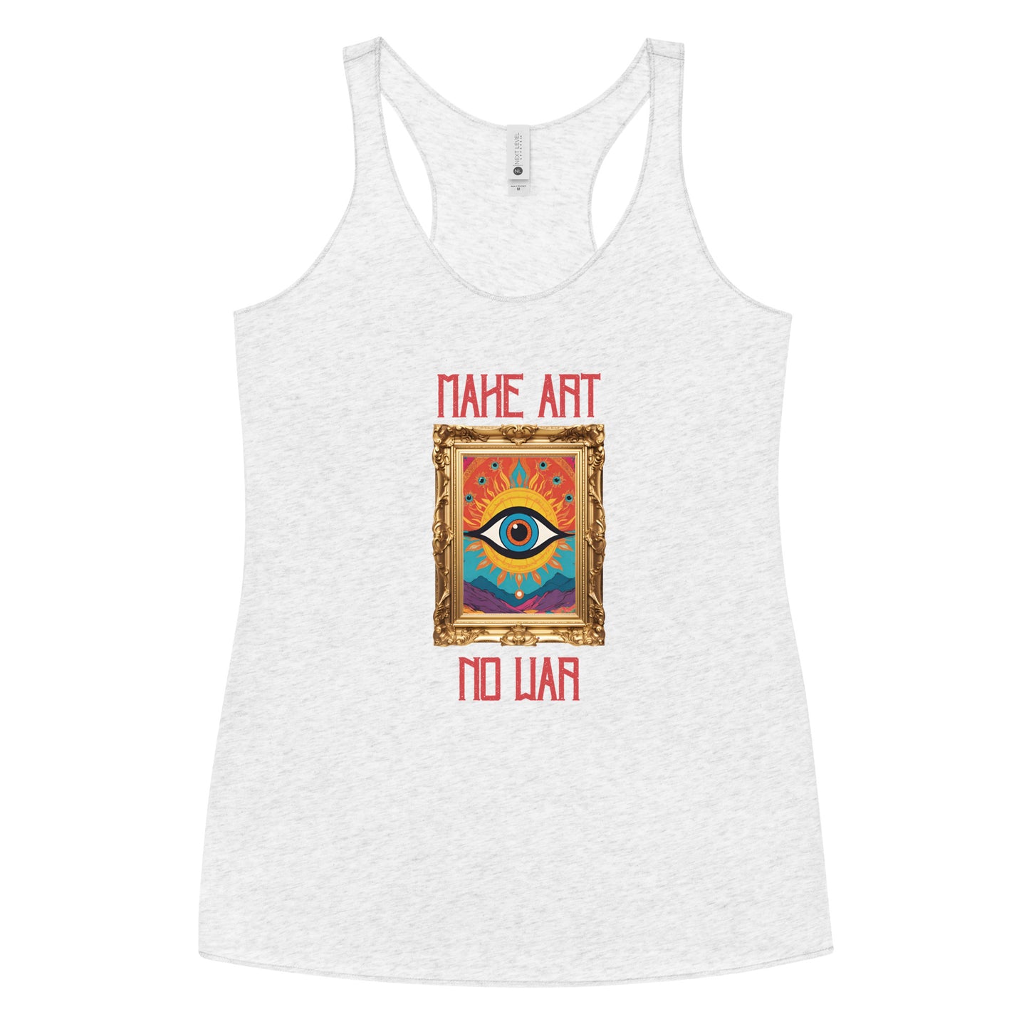 Make Art No War Women's Racerback Tank