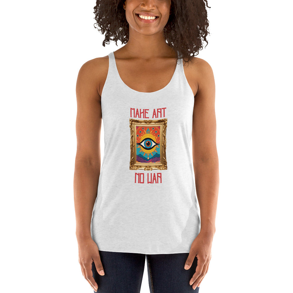 Make Art No War Women's Racerback Tank