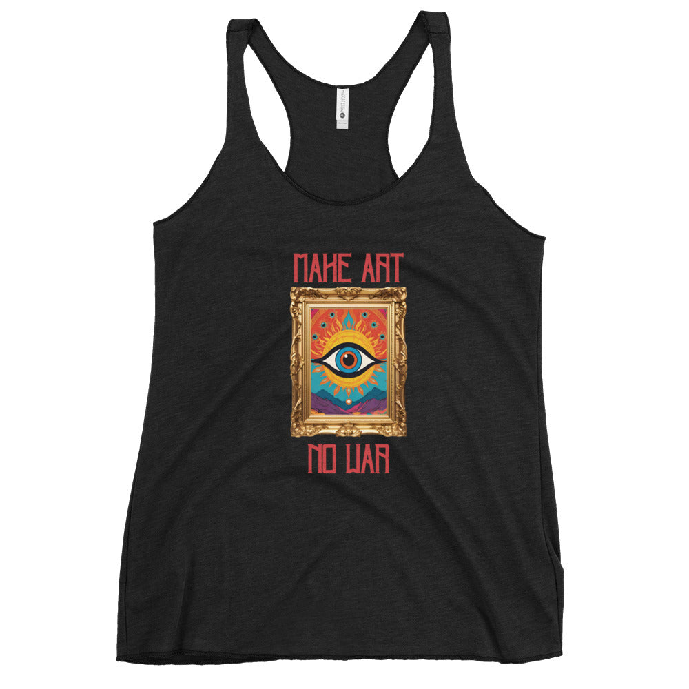 Make Art No War Women's Racerback Tank