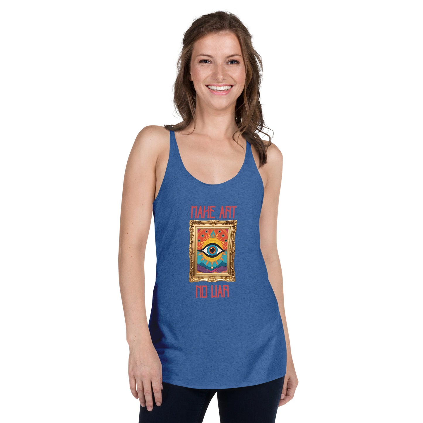 Make Art No War Women's Racerback Tank