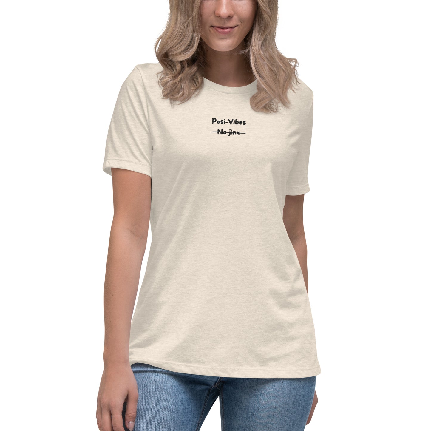 Posi-Vibes No Jinx Embroided Women's Relaxed T-Shirt