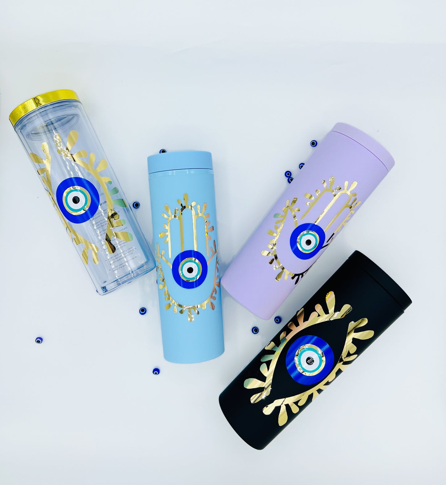 Hamsa Hand With Evil Eye Matte Tumbler