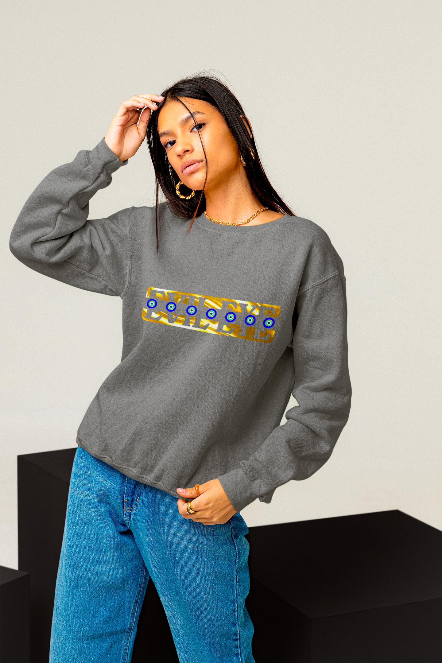 Evil Eye Plate Sweatshirt