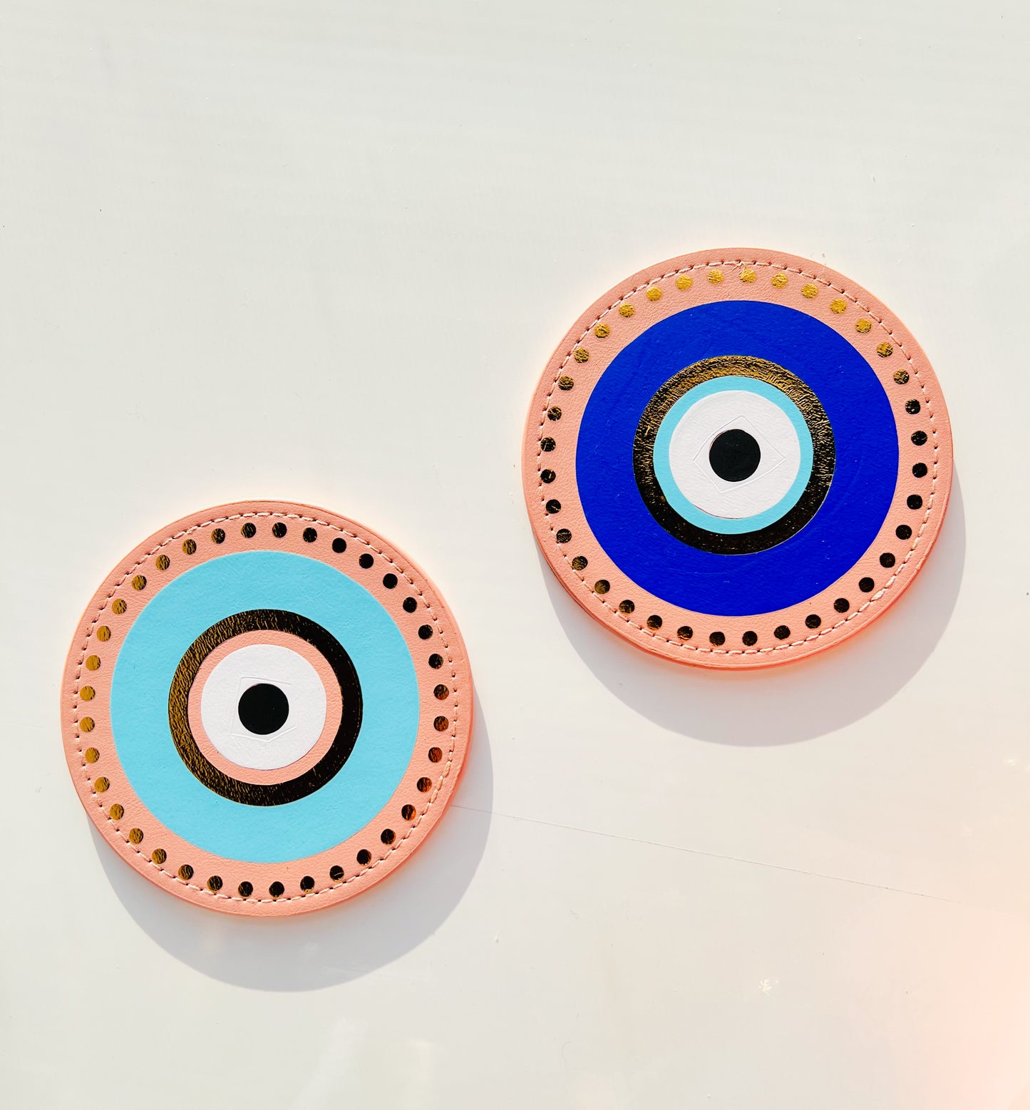 Pink Evil Eye Drink Coasters