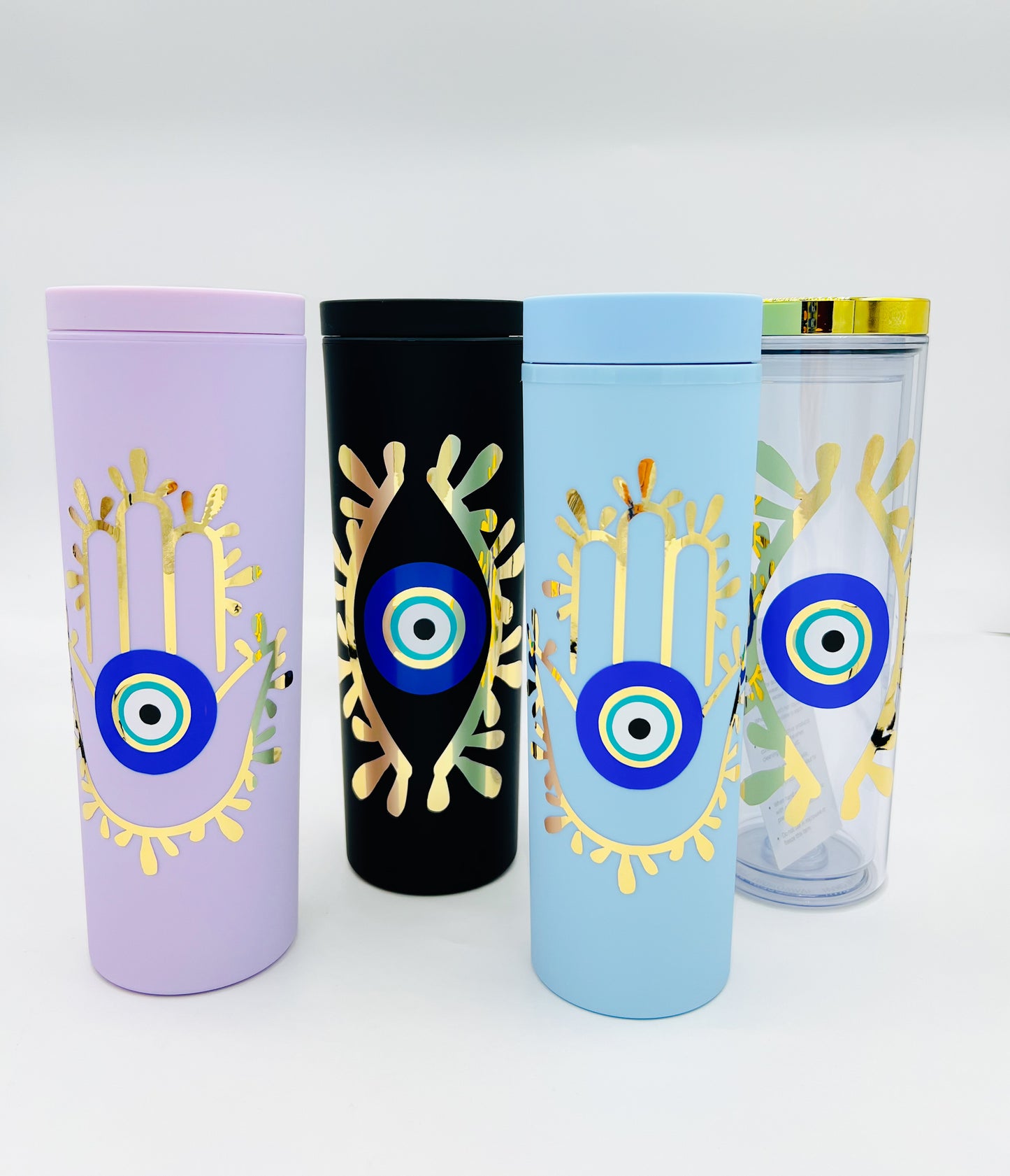 Hamsa Hand With Evil Eye Matte Tumbler