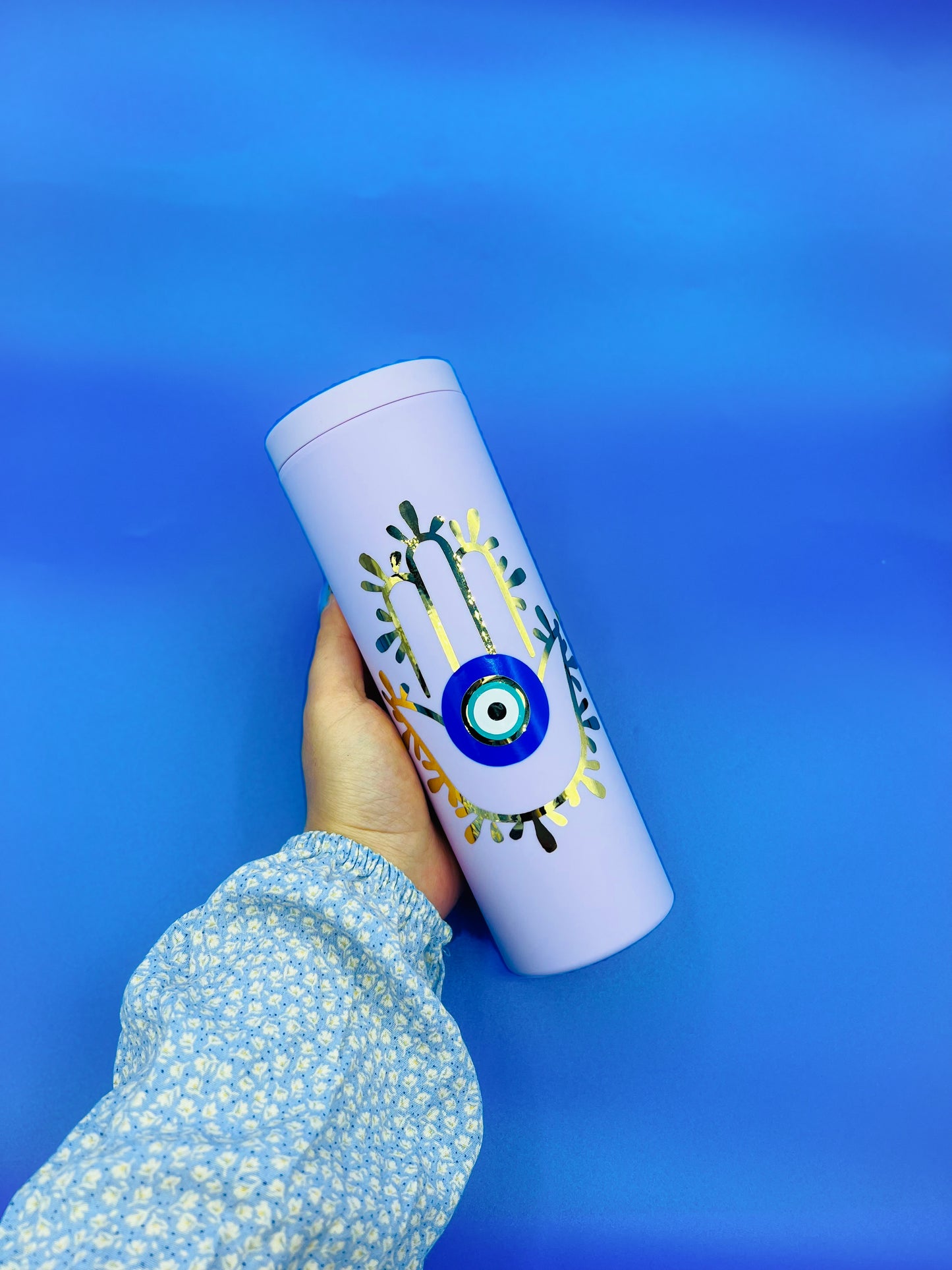 Hamsa Hand With Evil Eye Matte Tumbler