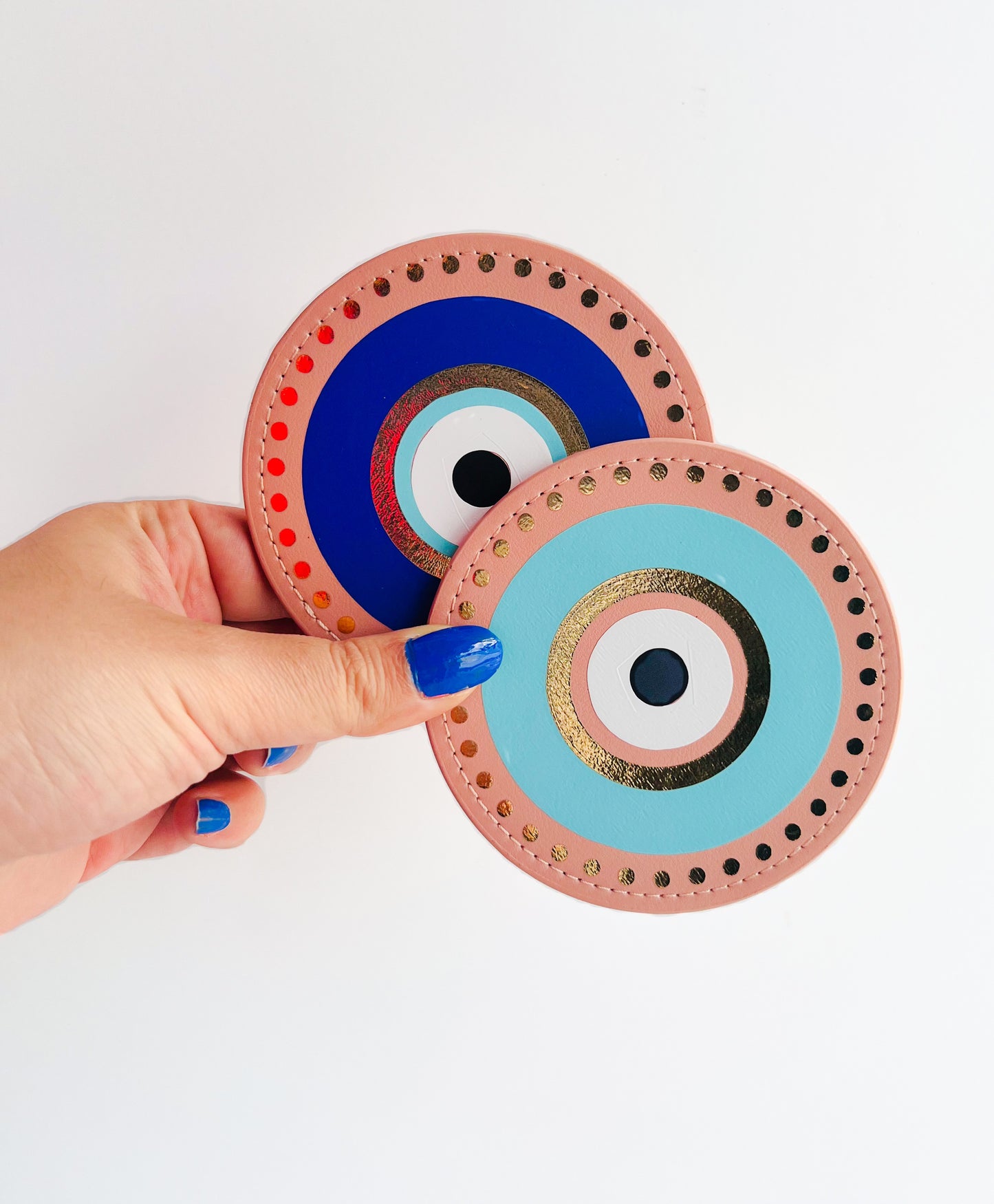 Pink Evil Eye Drink Coasters