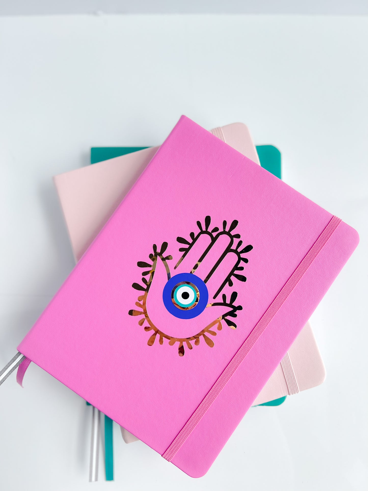 Hamsa Hand Evil Eye Design Journal With Your Name Evil Eye Notebook