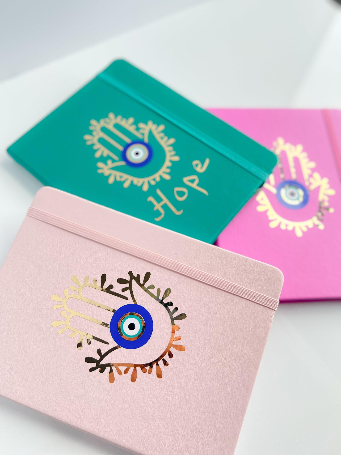 Hamsa Hand Evil Eye Design Journal With Your Name Evil Eye Notebook