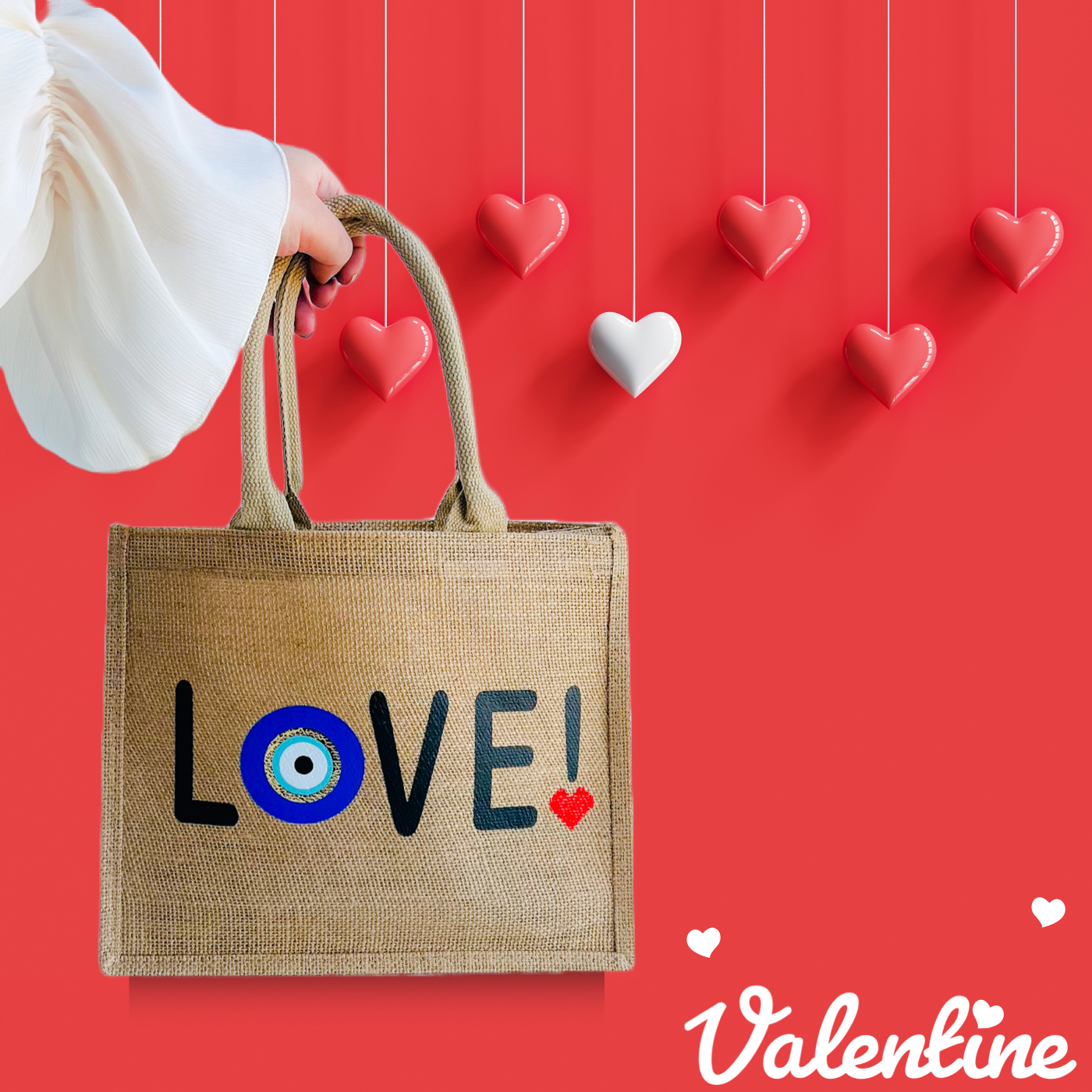 Love! Burlap Bag