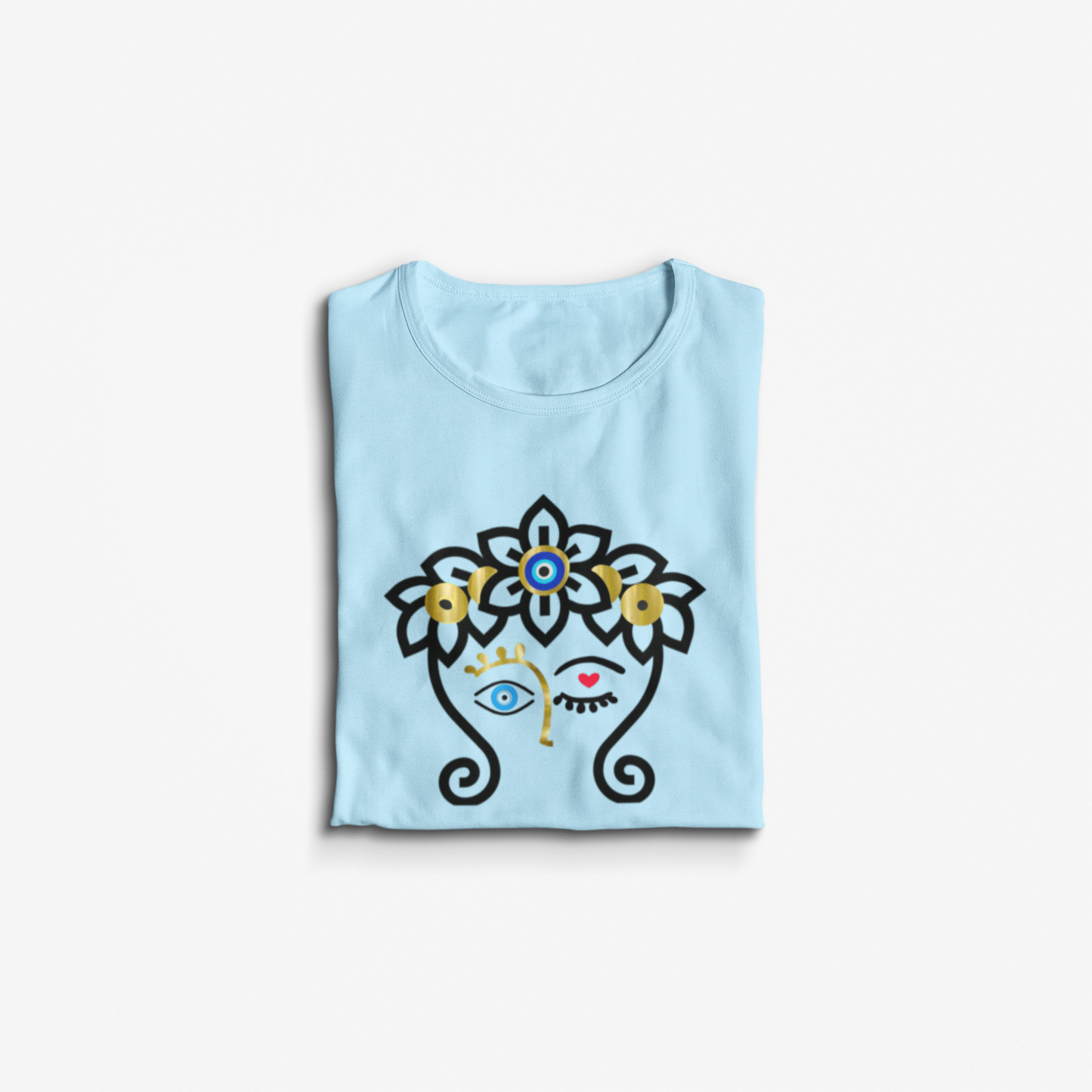 Evil Eye T shirt Face Siluet Top Woman Face Tshirt Amida By Zaa Boho Top