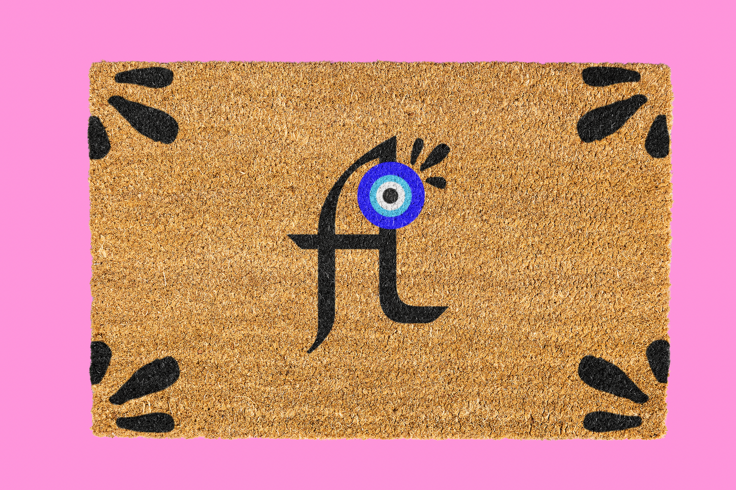 Letter Doormat With Evil Eye