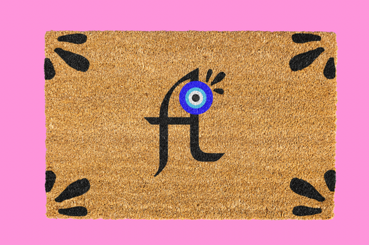 Letter Doormat With Evil Eye
