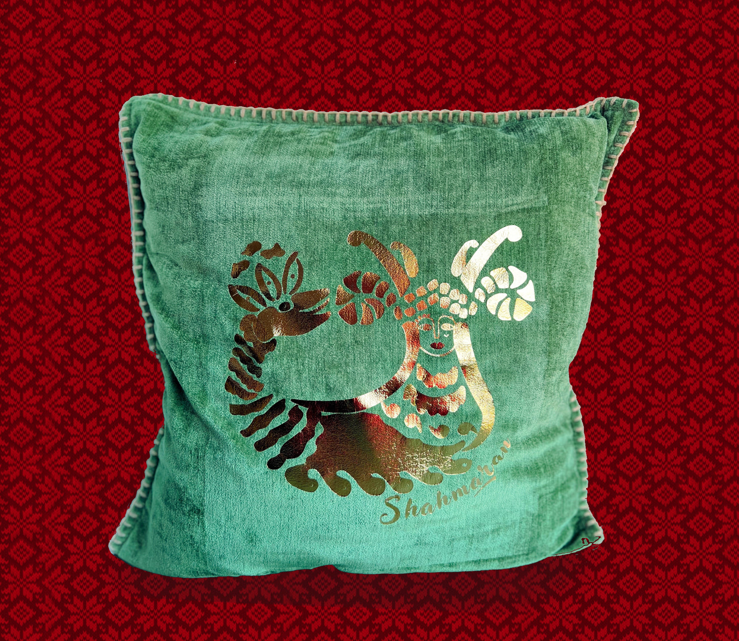 Shahmaran Velvet Pillow Case