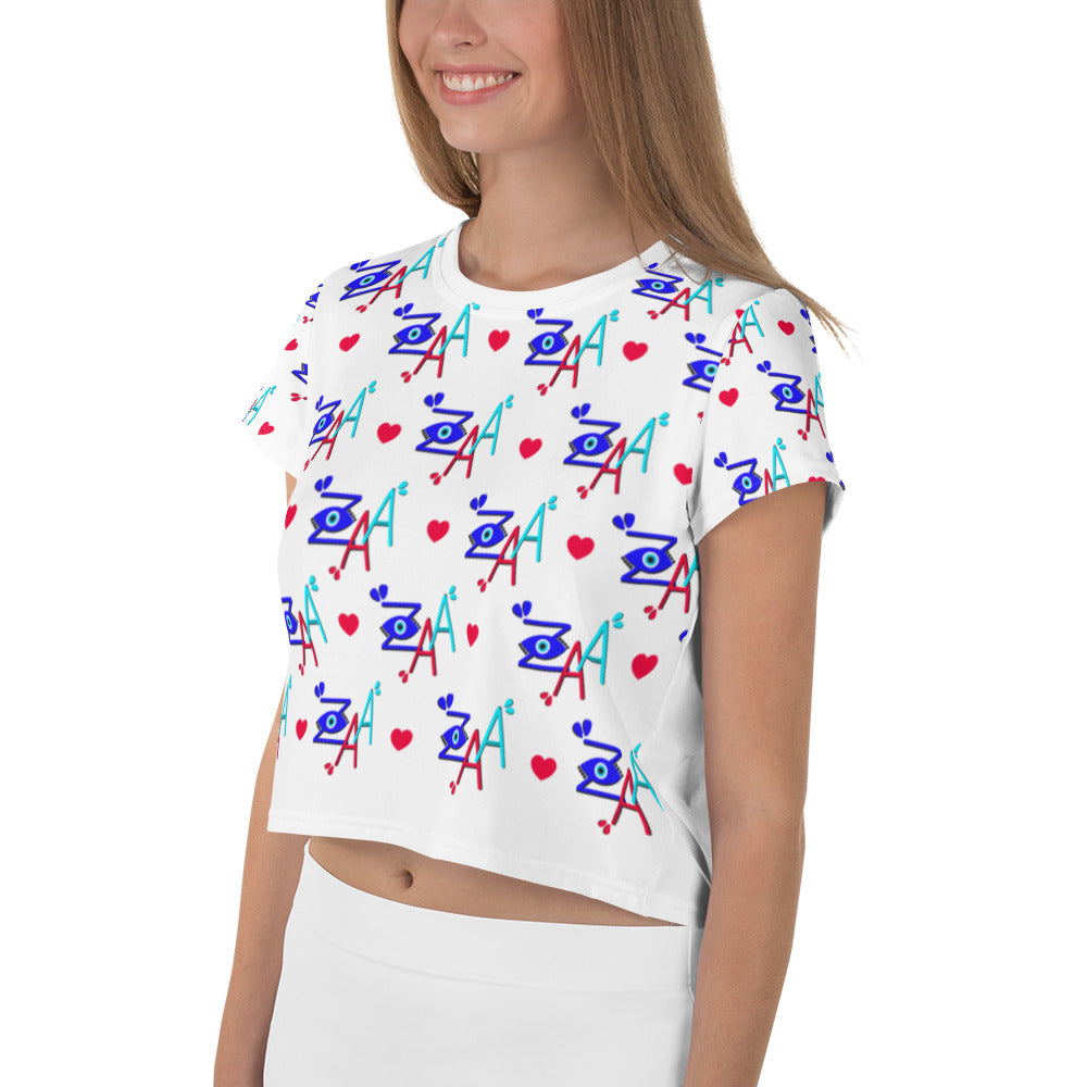 Zaa© All-Over Print Crop Tee