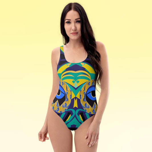 Mesopotamian Garden One-Piece Swimsuit