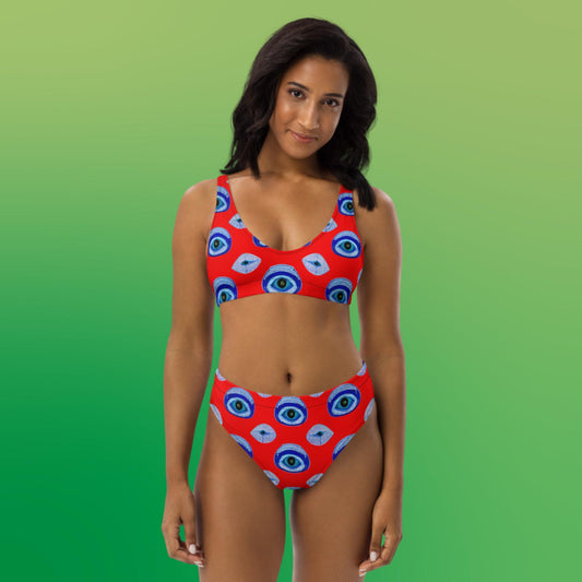 Rouge Recycled high-waisted bikini