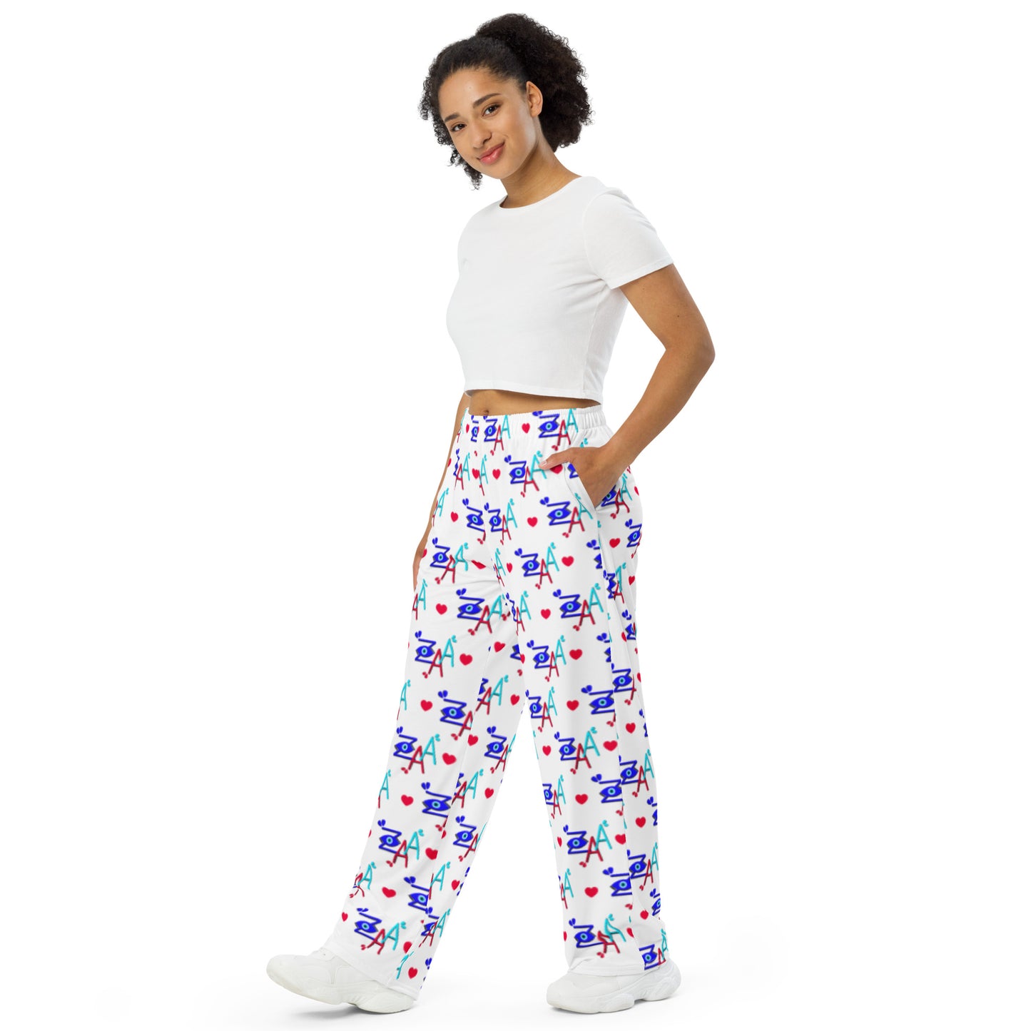 Zaa©️ All-over print unisex wide-leg pants