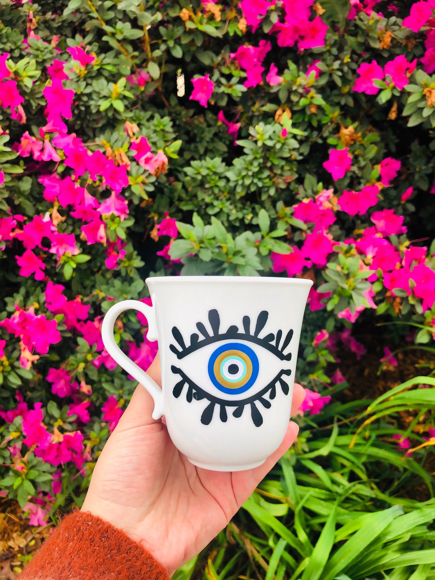 Evil Eye Design Personalized Mug Custom Gift With Your Name
