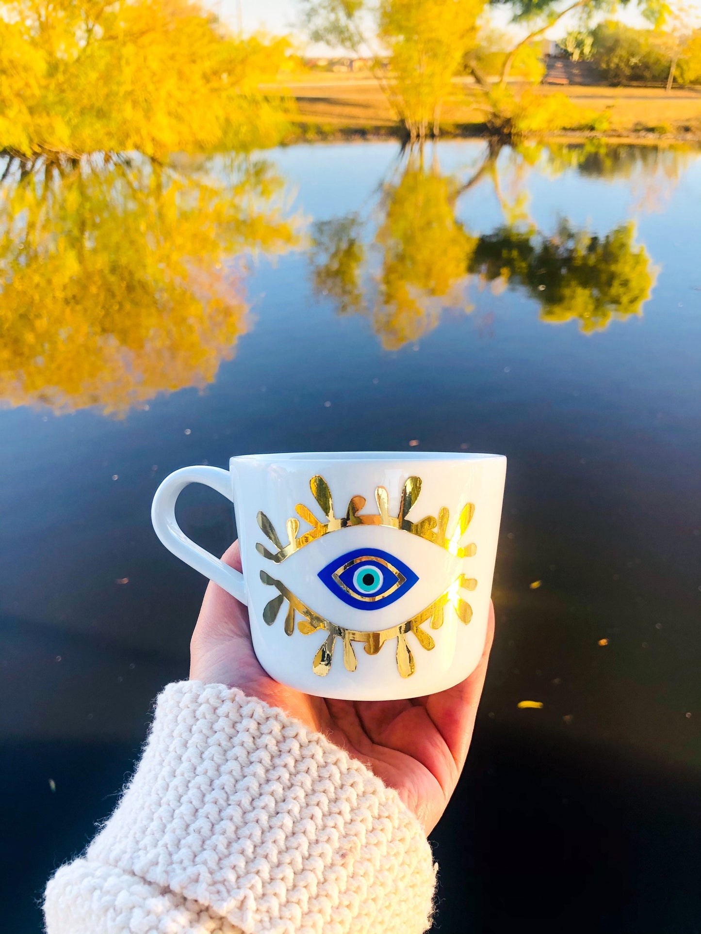 Evil Eye Design Personalized Mug Custom Gift With Your Name