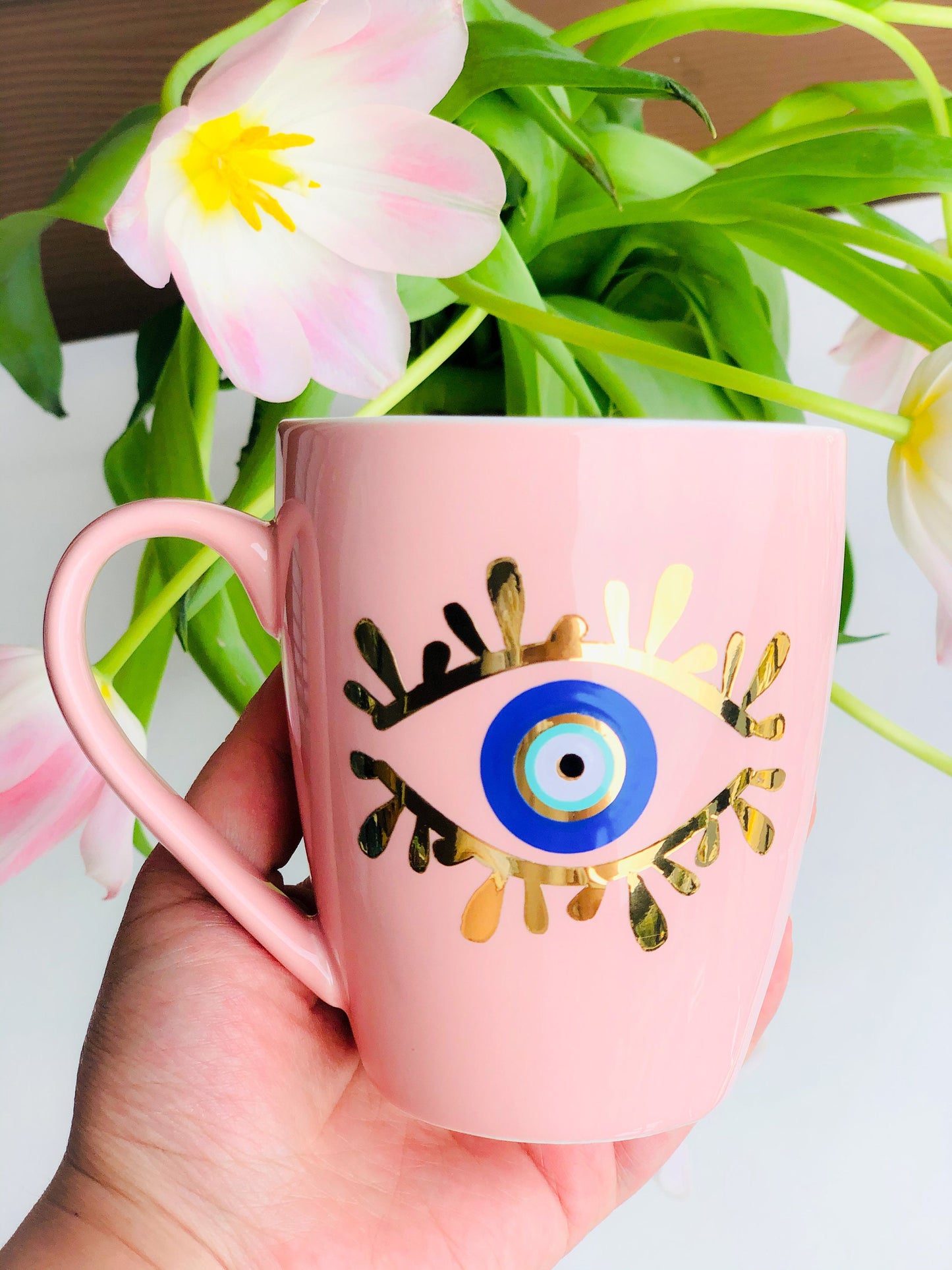 Pink Amida Eye Personalized Pink Mug Custom Gift With Your Name