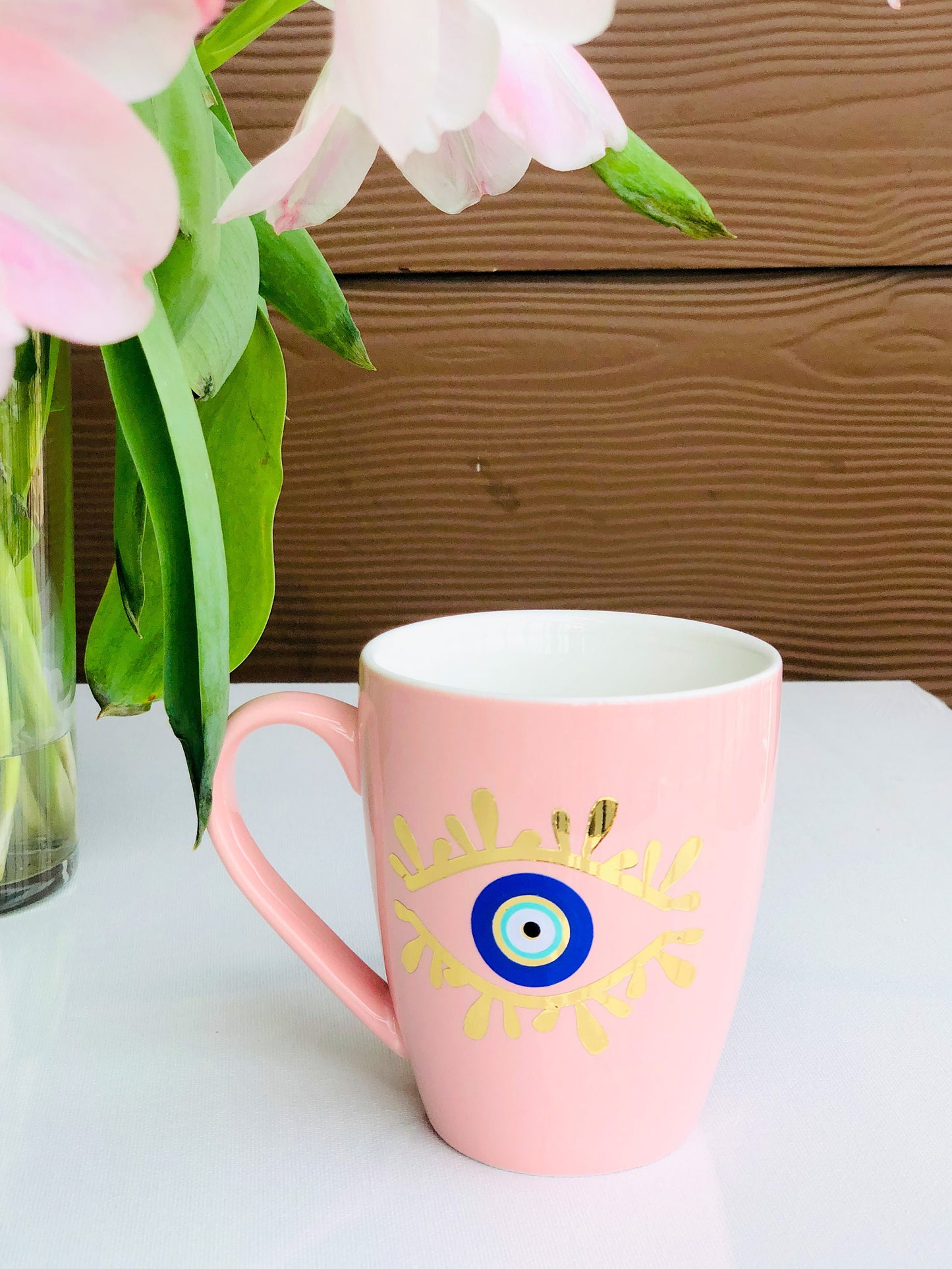 Pink Amida Eye Personalized Pink Mug Custom Gift With Your Name