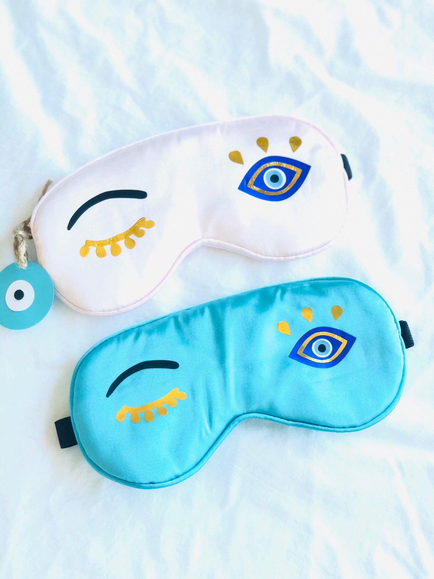 Evil Eye Design Satin Sleep Mask Amida By Zaa