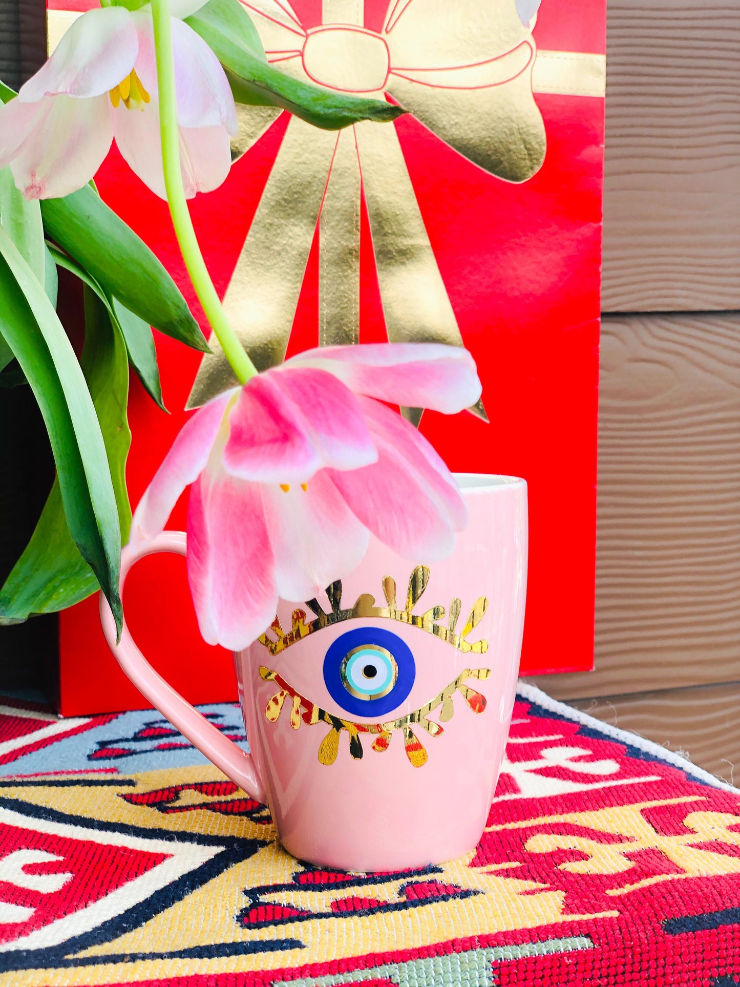 Pink Amida Eye Personalized Pink Mug Custom Gift With Your Name