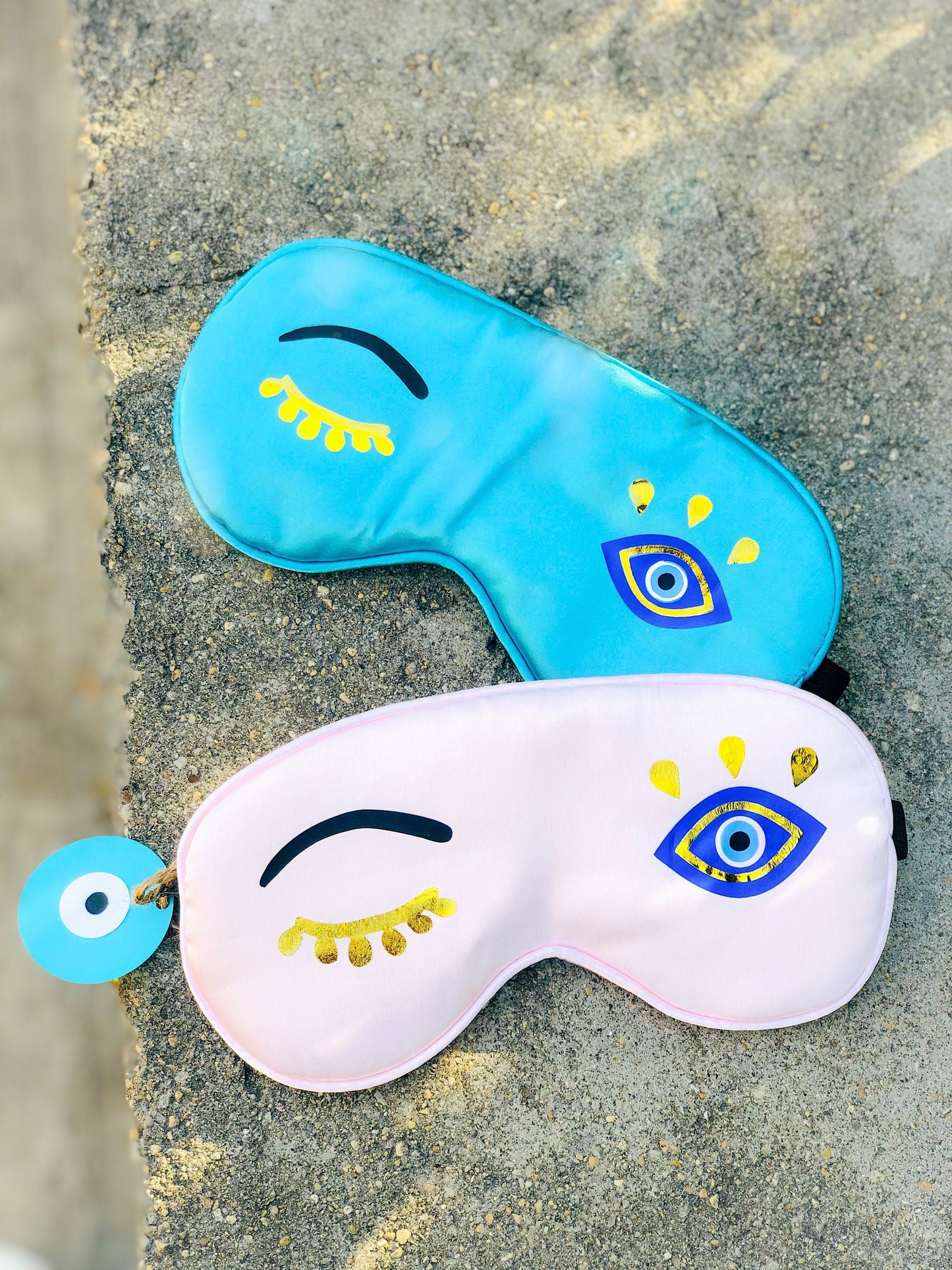 Evil Eye Design Satin Sleep Mask Amida By Zaa