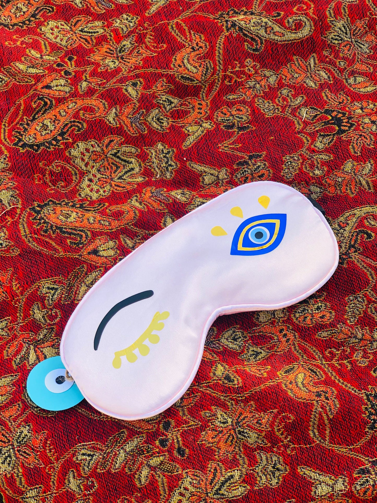 Evil Eye Design Satin Sleep Mask Amida By Zaa